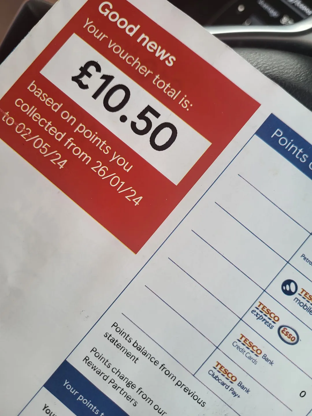 Photo from Jayne's Baby Bank (main page), 21 May 2024: We have recieved £10.50 in tesco club Card points towards nappies. If you wish to donate/collect points for us we have spare cards available