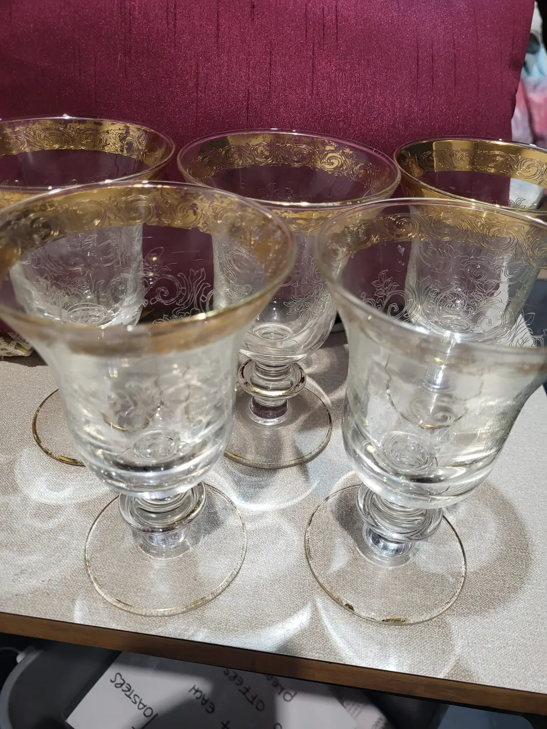 Photo from Jayne's Baby Bank (main page), 24 May 2024: 5 beautiful glasses £8 set please Dc