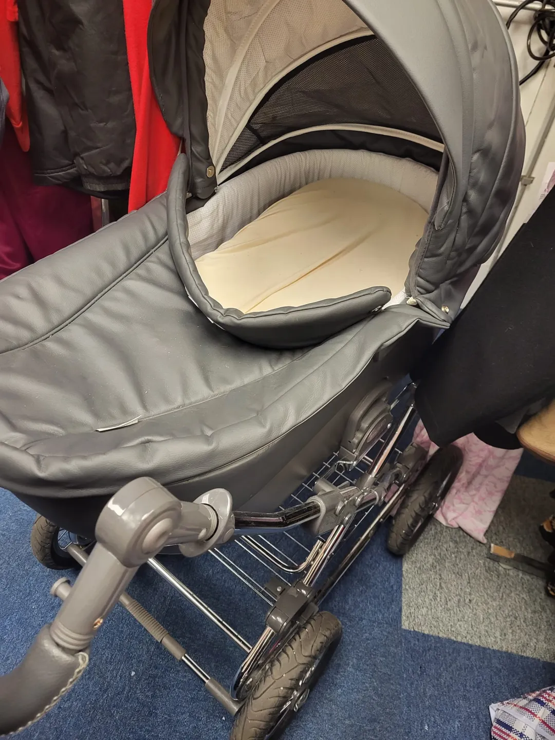 Photo from Jayne's Baby Bank (main page), 25 Feb 2024: Given for fundraising £100 please. Rain cover included. Beautiful pram . BLACKWOOD SHOP