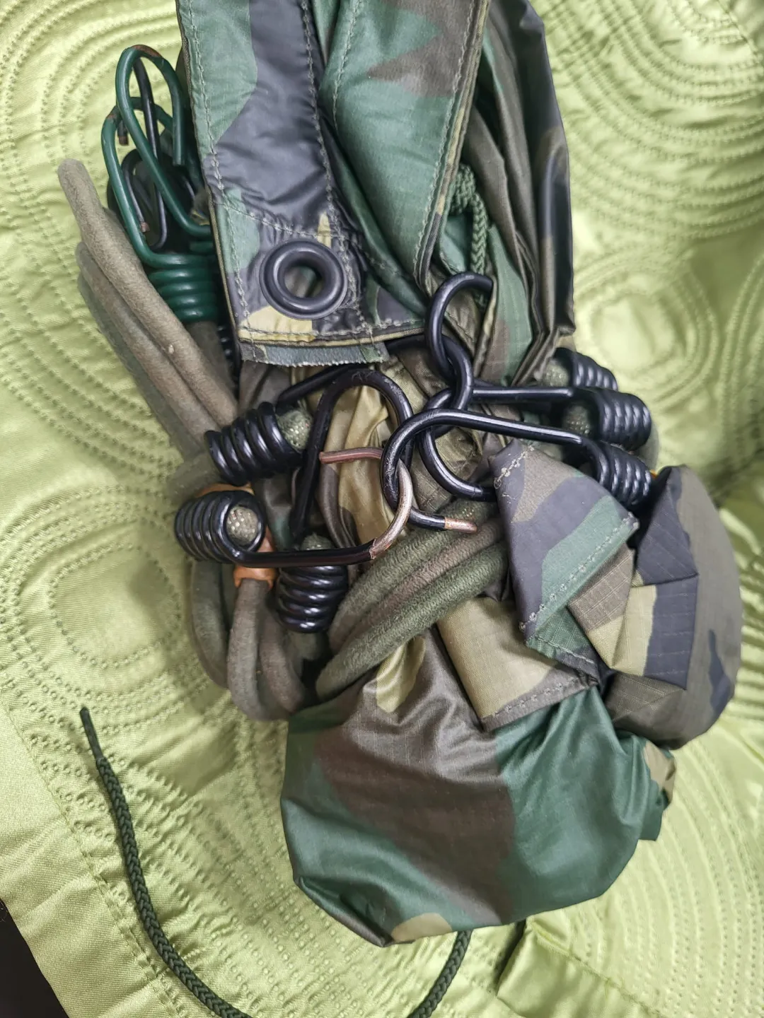 Photo from Jayne's Baby Bank (main page), 31 May 2024: Shelter and 5 army issues bungees £20 please Excluded discounts
