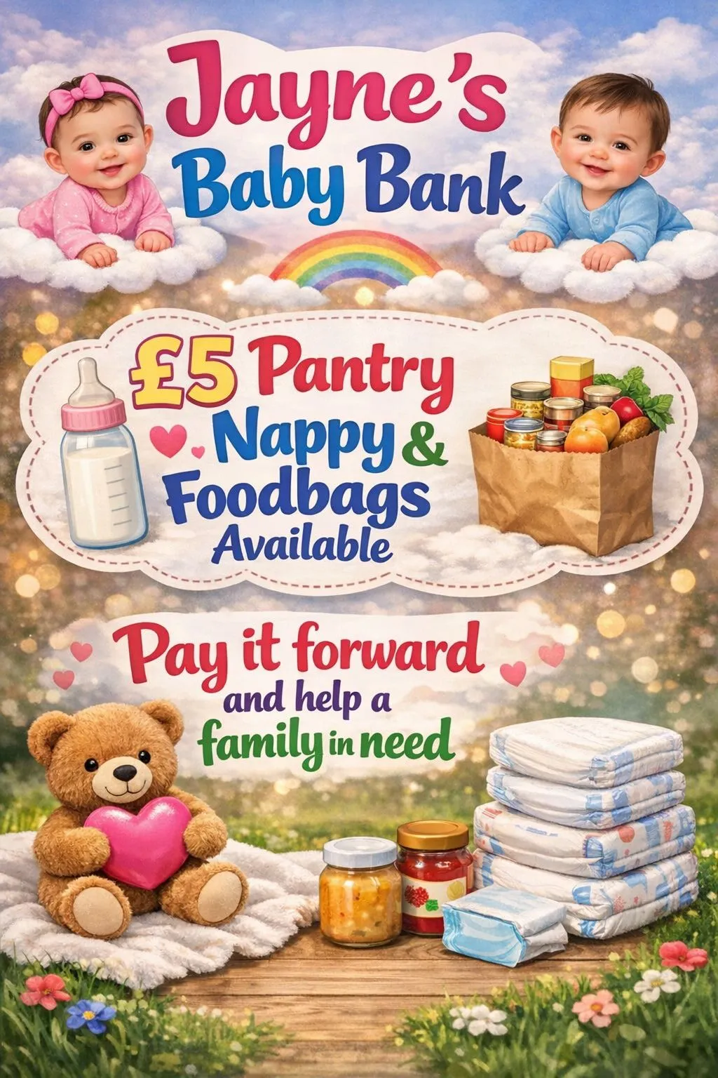 Photo from Jayne's Baby Bank (main page), 11 Feb 2026: So our first half week we sold 34 bags so a nice £170 to put back into our baby bank, foodbank and pantry :) well done to the haters for sug