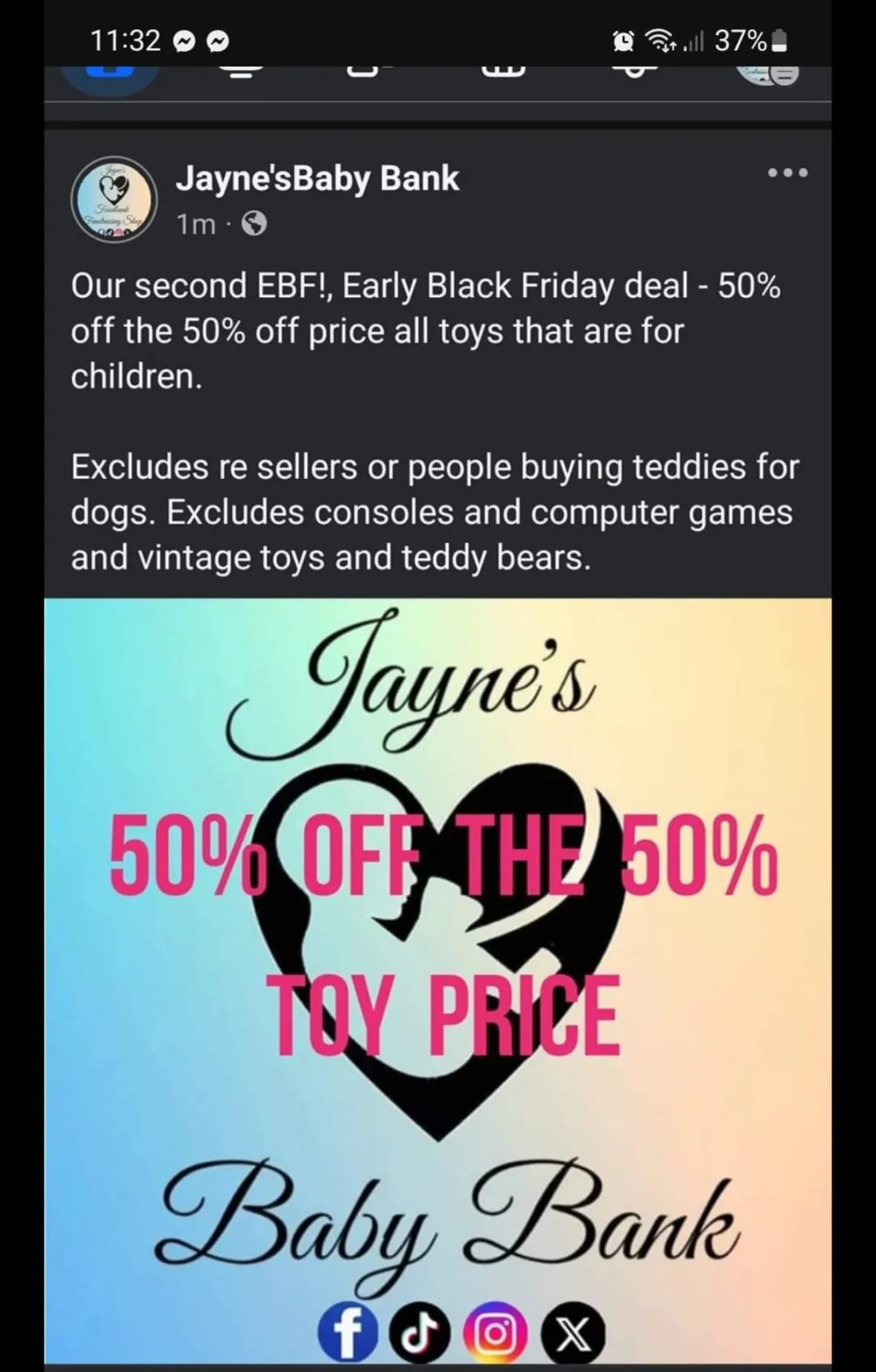 Photo from Jayne's Baby Bank (main page), 2 Dec 2024: It's Christmas 🎄 ☺️ 🤗! Lets.pull out the big guns 🔫 You have supported us all year once again - so let's pull out all the offers for you guy