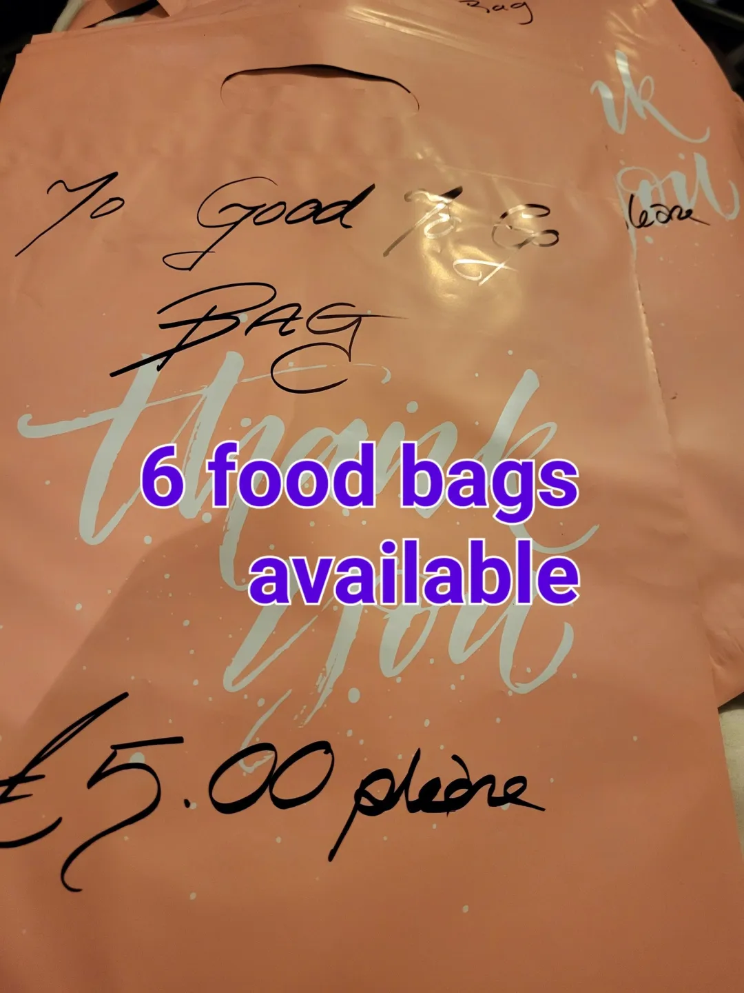 Photo from Jayne's Baby Bank (main page), 26 Jul 2025: Launching our Too Good To Go bags today in Pontypool shop. £5 each. , 6 FOOD ITEM BAGS and 10 non food. Pre pay required for the FOOD BAGS a