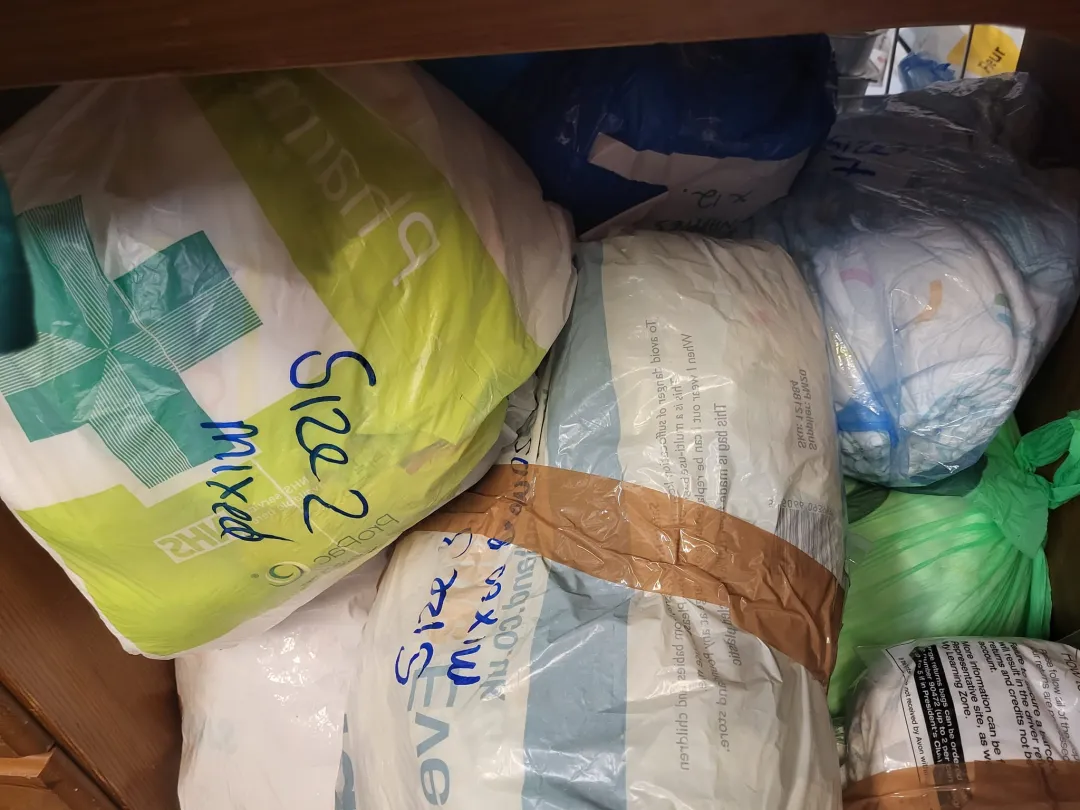 Photo from Jayne's Baby Bank (main page), 9 Nov 2024: Volunteers: can you concentrate on giving out the open bags of nappies first this week please in the shop. Thanks everyone ☺️