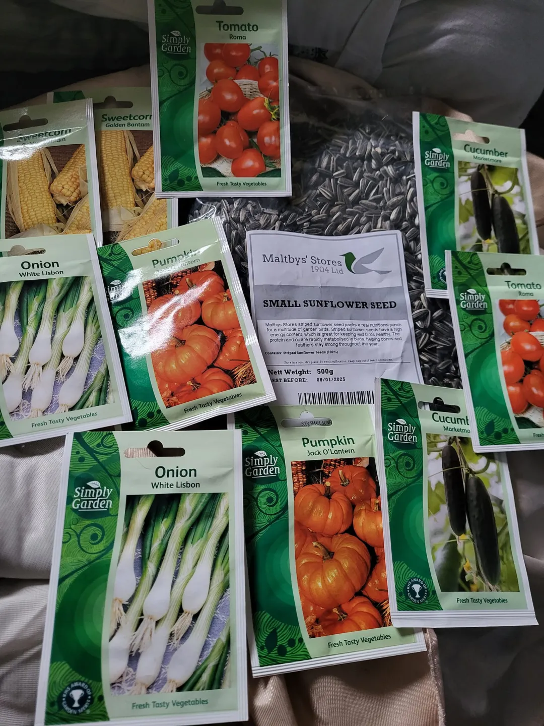 Photo from Jayne's Baby Bank (main page), 4 Feb 2024: Seeds ready for the allotments ! When we say "we grow" we actually grow to feed the community. We did so well last year with our little pots
