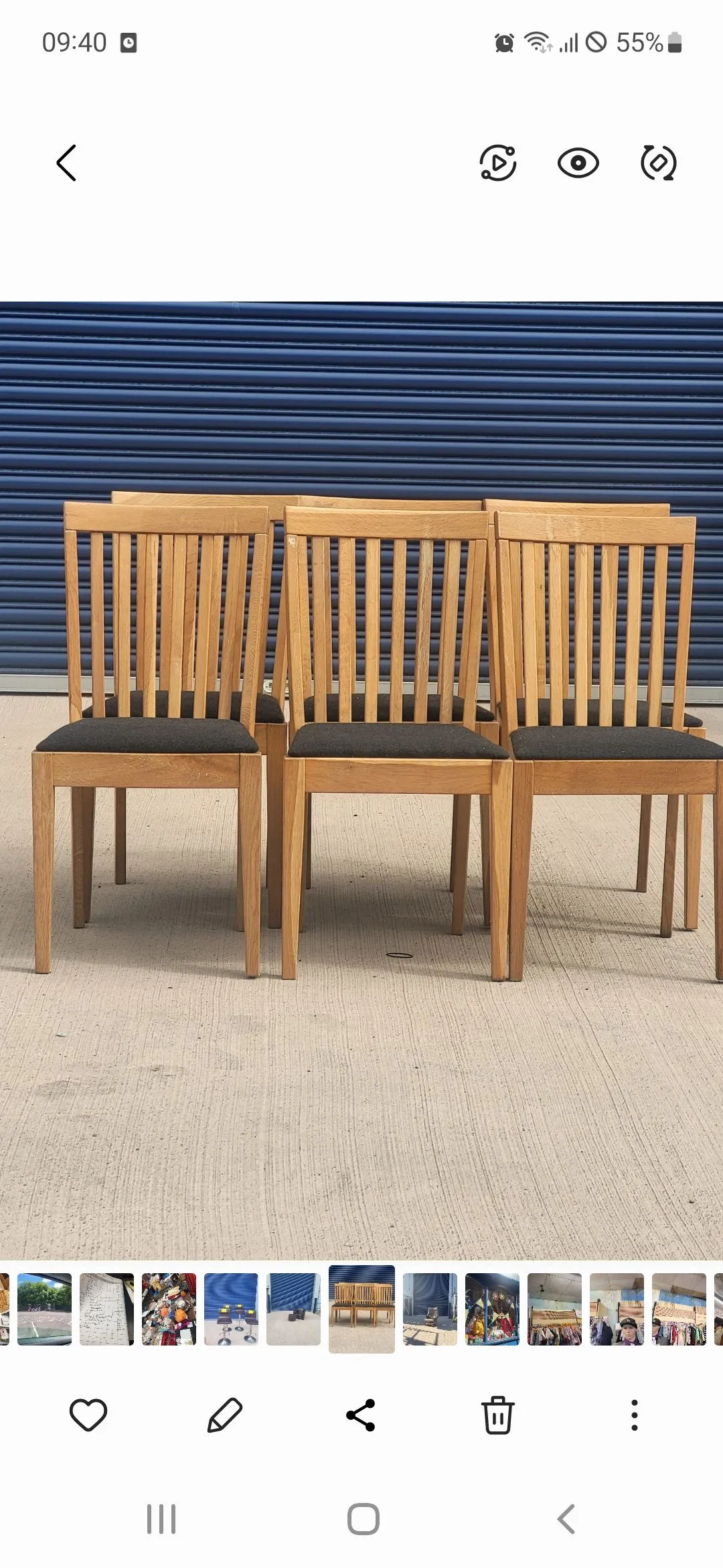 Photo from Jayne's Baby Bank (main page), 7 Oct 2025: 6 oak chairs £60 please. We need 24 hours notice to get them out of storage
