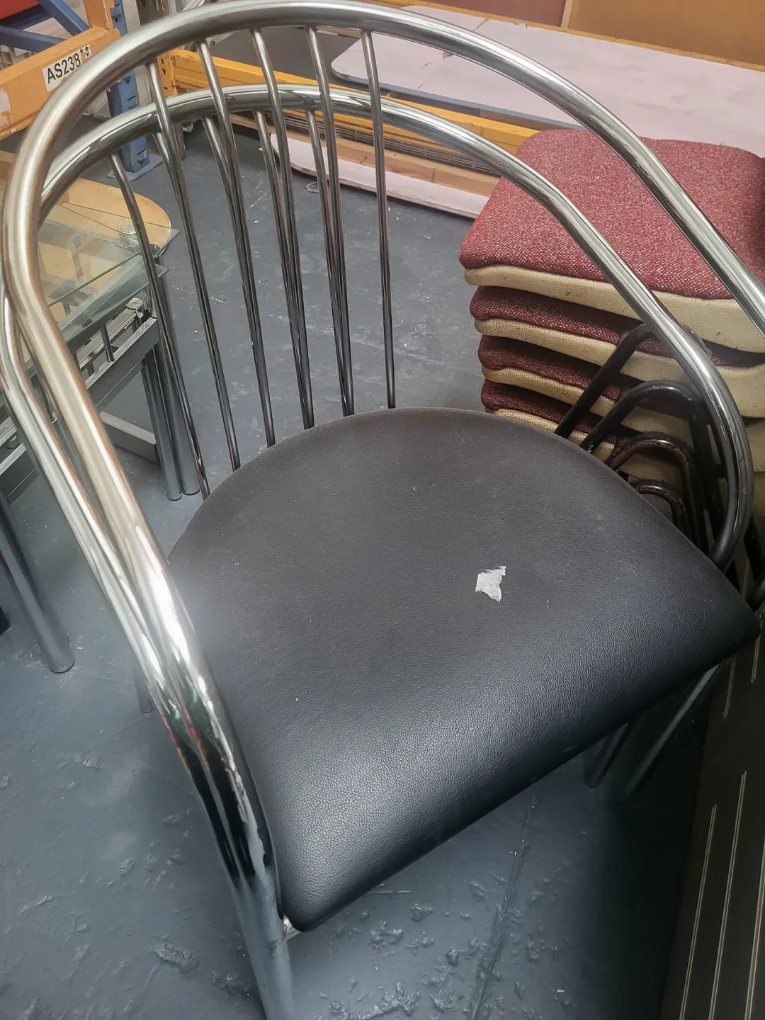 Photo from Jayne's Baby Bank (main page), 13 Jun 2024: Larger items for sale Ironing boards £6 each please Children chairs junior size £7 each please Chrome chairs x 2 £10 each please Glass table