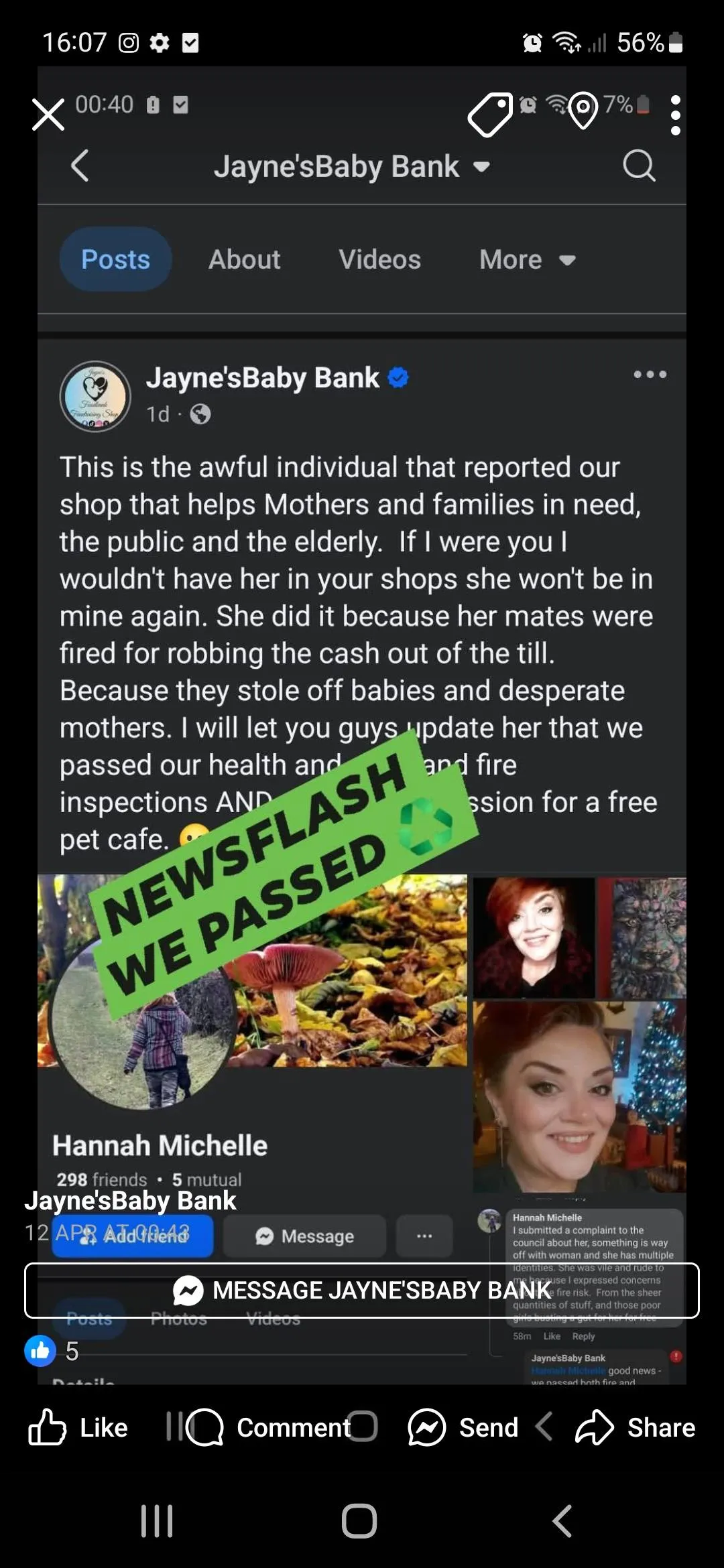 Photo from Jayne's Baby Bank (main page), 11 Jun 2025: It's these pair that's reported us to the fire department again for me "allegedly sleeping in the shop!" . How dare you insult my work ethic