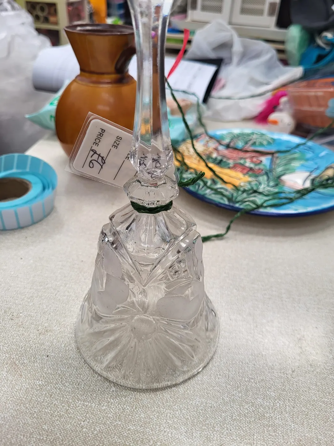 Photo from Jayne's Baby Bank (main page), 9 May 2024: Glass bell £6 please Donation centre
