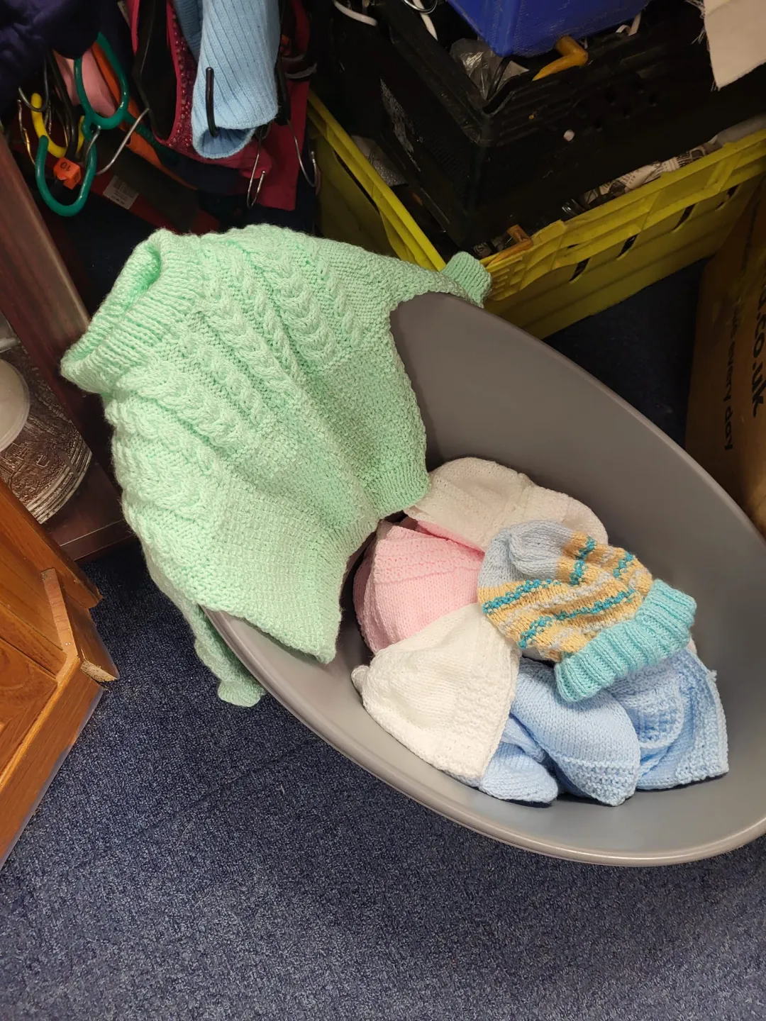Photo from Jayne's Baby Bank (main page), 16 Dec 2023: We have had lovely todler and young jumpers knitted for children in need too :)