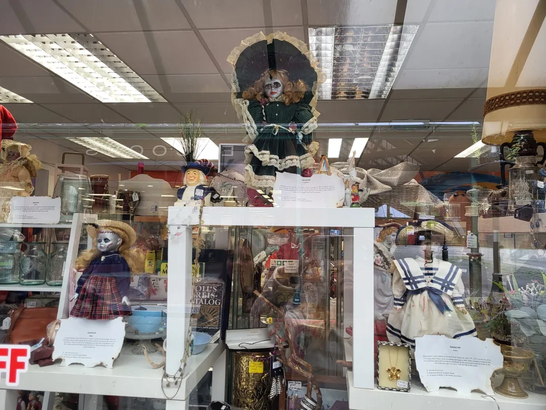 Photo from Jayne's Baby Bank (main page), 30 Sep 2024: Blackwood shop is haunted by creepy dolls! £10 each please fundraising is ringfenced for a baby food foodbank shop These are not toys We acc