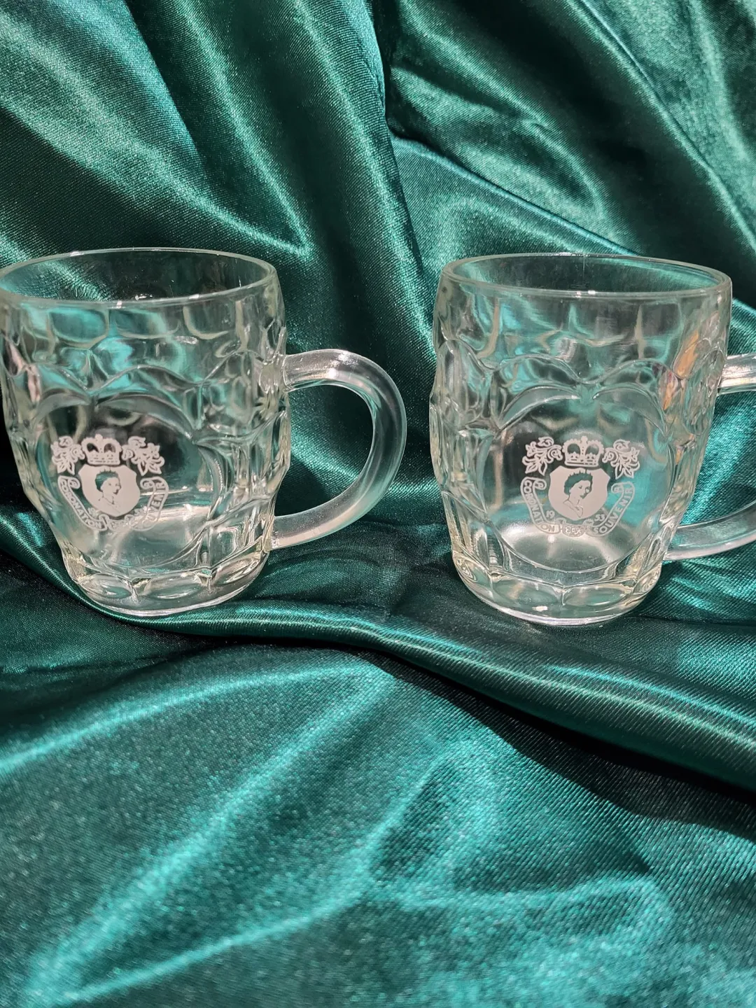Photo from Jayne's Baby Bank (main page), 29 May 2024: Coronation glasses £10 each please or pair for £15 Donation centre