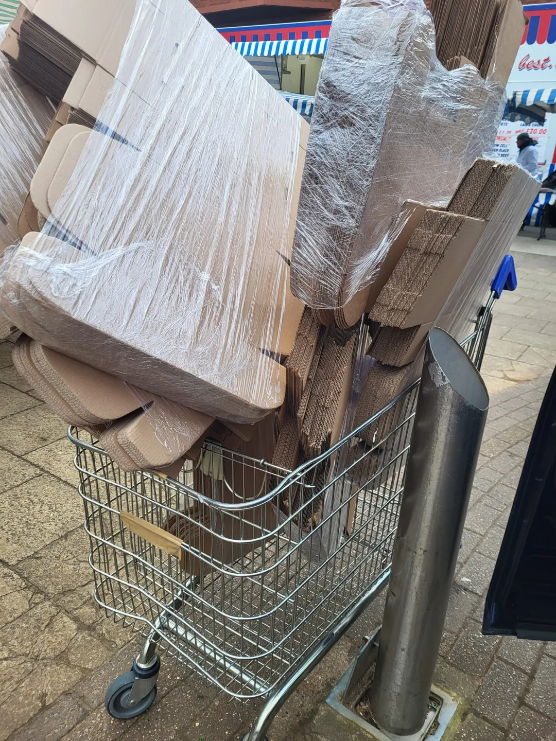 Photo from Jayne's Baby Bank (main page), 12 Jan 2024: Picking up second pallet of baby boxes for us and companies and local businesses to fill like Bounty boxes, and Emma's Diary Bags for new mu
