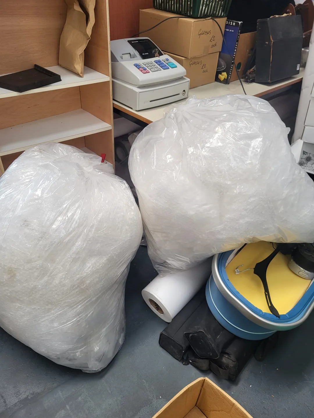 Photo from Jayne's Baby Bank (main page), 10 May 2024: Thank you Tony Crane for keeping us in bubble wrap to protect our antiquities!