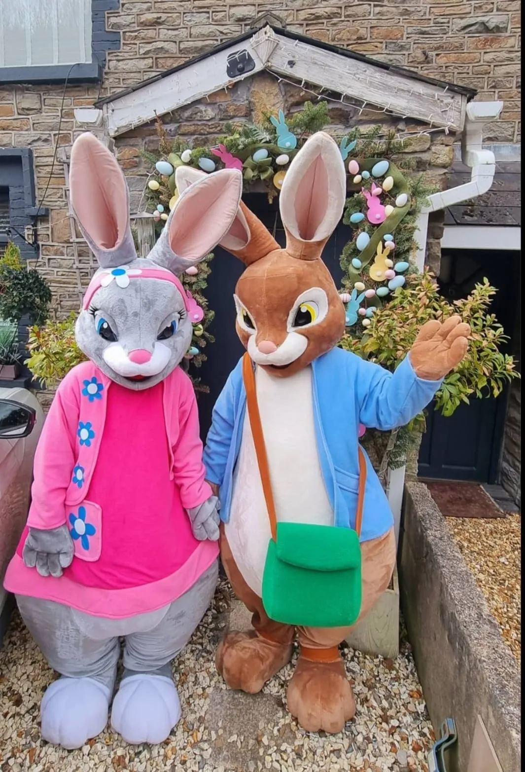 Photo from Jayne's Baby Bank (main page), 16 Mar 2024: Easter Bunnies will be at Blackwood and Pontypool shops on Good Friday 29/3 /24 !! FREE Easter egg and FREE children's book for children of 