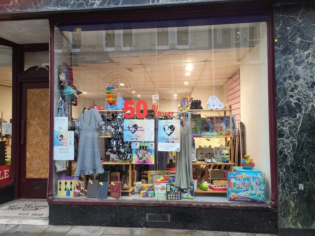 Photo from Jayne's Baby Bank (main page), 8 Nov 2024: Happy Wonka Ticket Day ' show staff your golden ticket to give you 50% discount off the 50% sale price* *some exclusions Haunted dolls Exemp