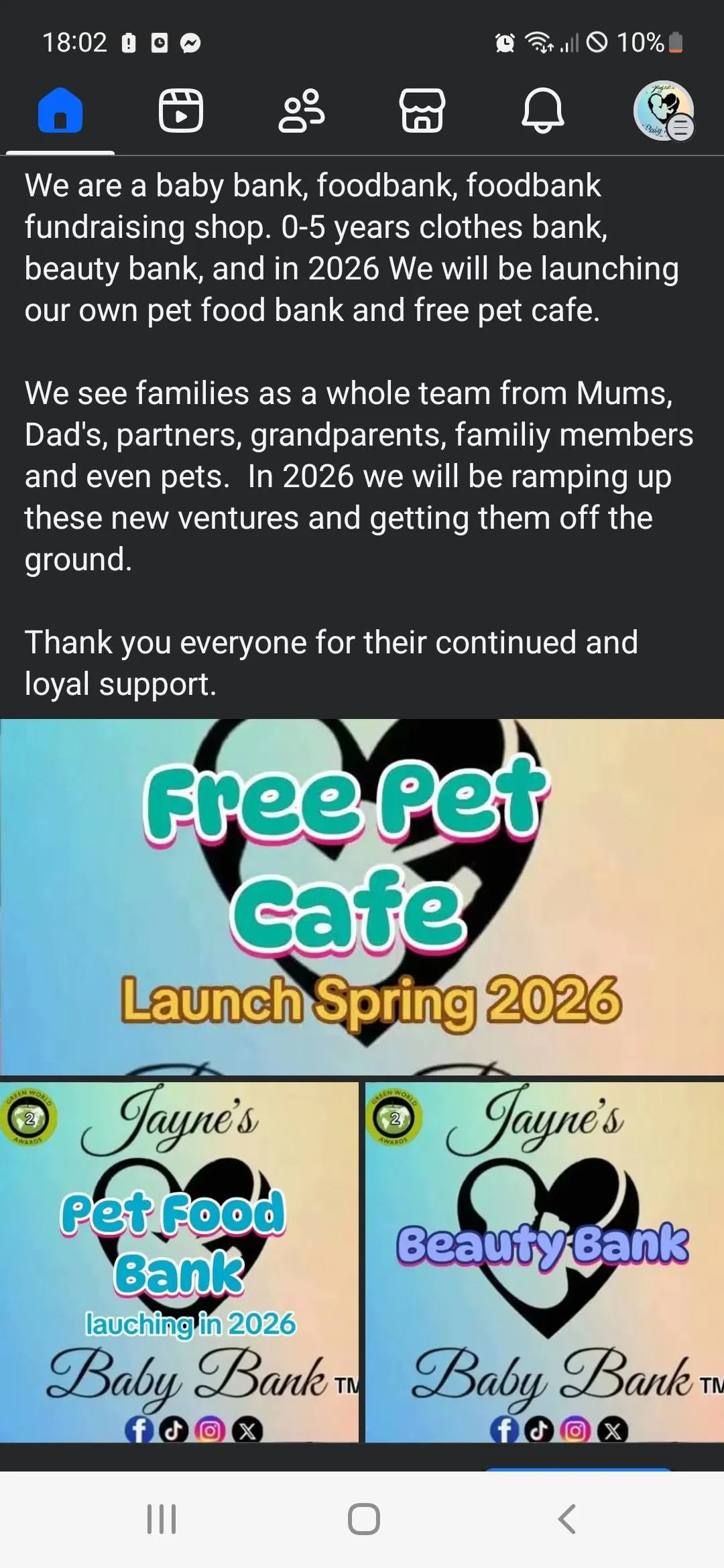 Photo from Jayne's Baby Bank (main page), 5 Dec 2025