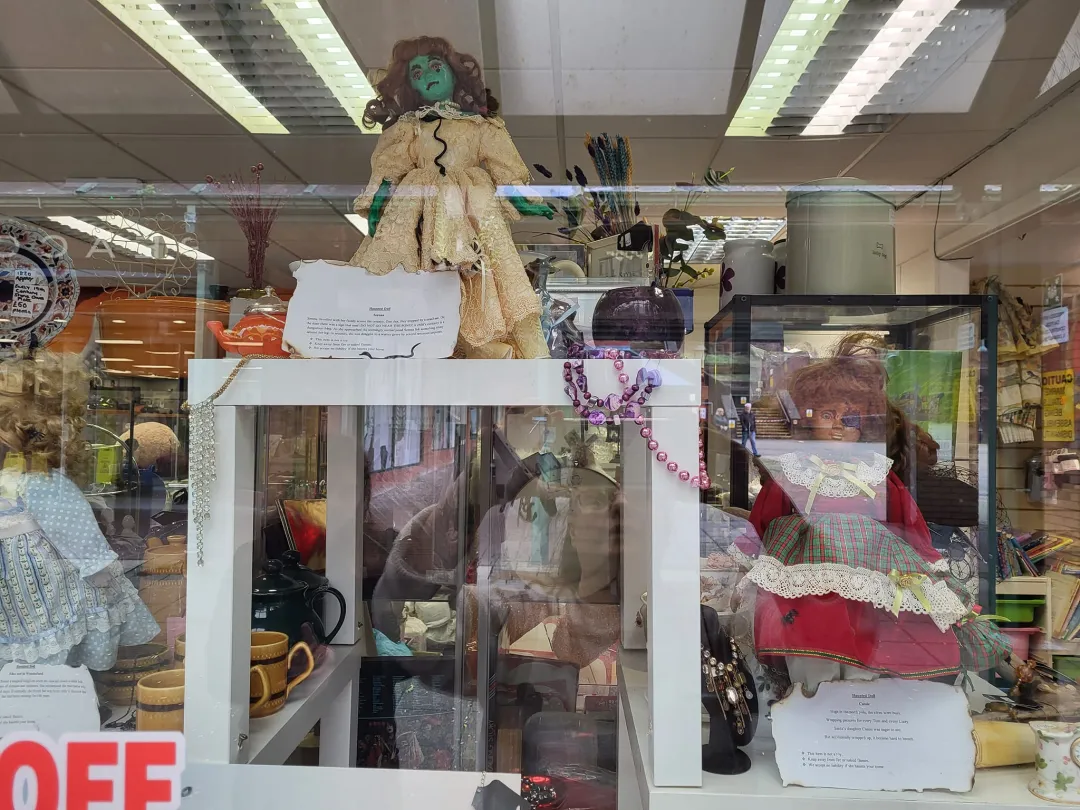 Photo from Jayne's Baby Bank (main page), 30 Sep 2024: Blackwood shop is haunted by creepy dolls! £10 each please fundraising is ringfenced for a baby food foodbank shop These are not toys We acc