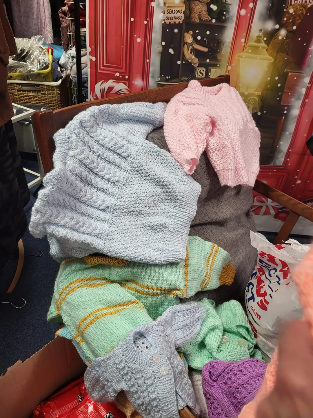 Photo from Jayne's Baby Bank (main page), 16 Dec 2023: We have had lovely todler and young jumpers knitted for children in need too :)