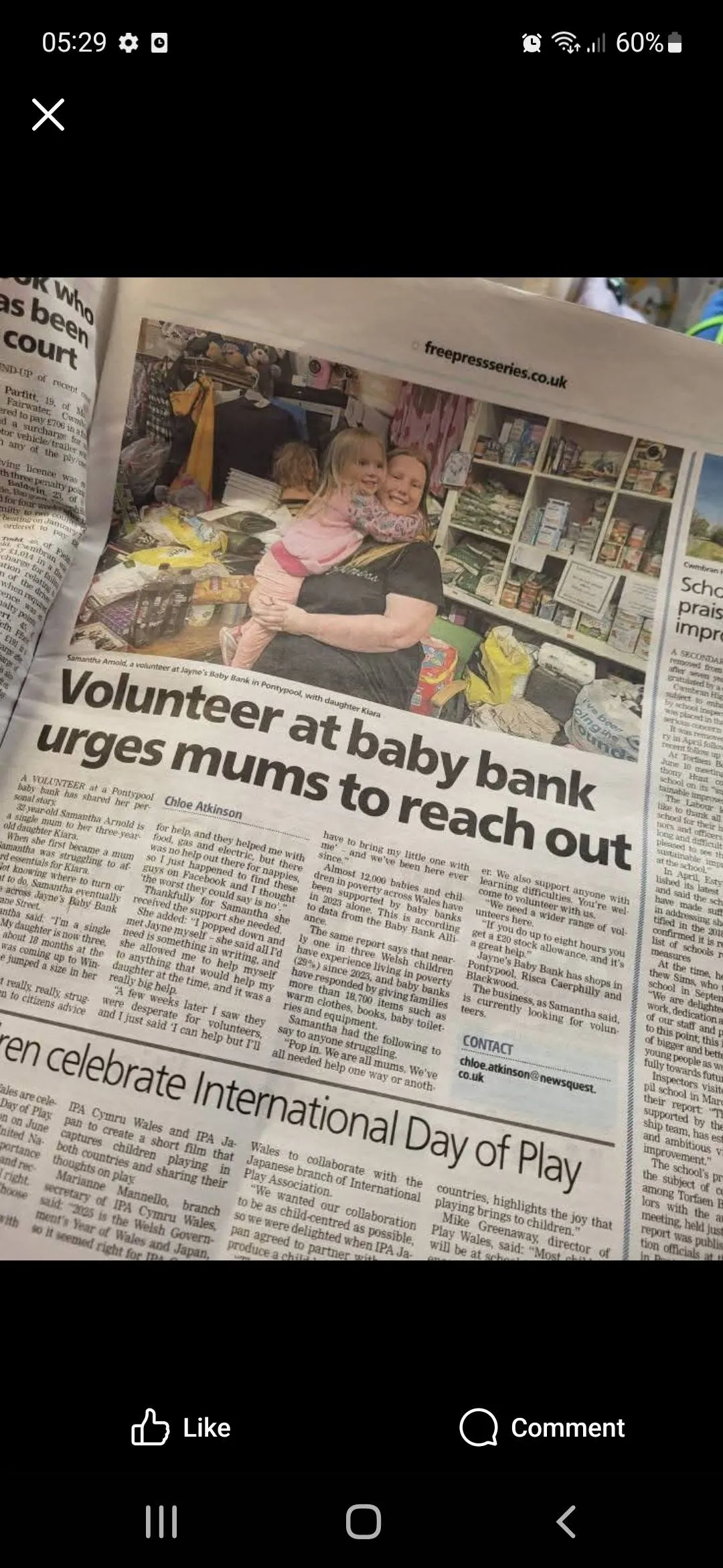 Photo from Jayne's Baby Bank (main page), 9 Feb 2026