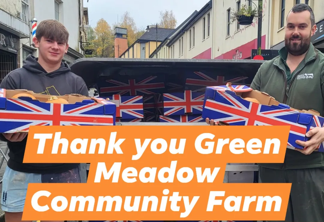 Photo from Jayne's Baby Bank (main page), 6 Nov 2025: Thank you Green Meadow Community Farm for their donation of pumpkins after their pumpkin event for our foodbank to help families and their p