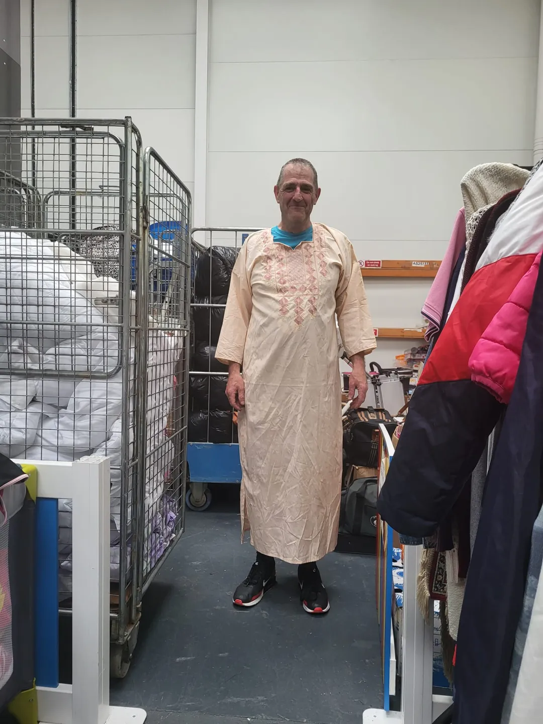 Photo from Jayne's Baby Bank (main page), 7 May 2024: Carl Christensen modelling our £2 range! 🙈😂