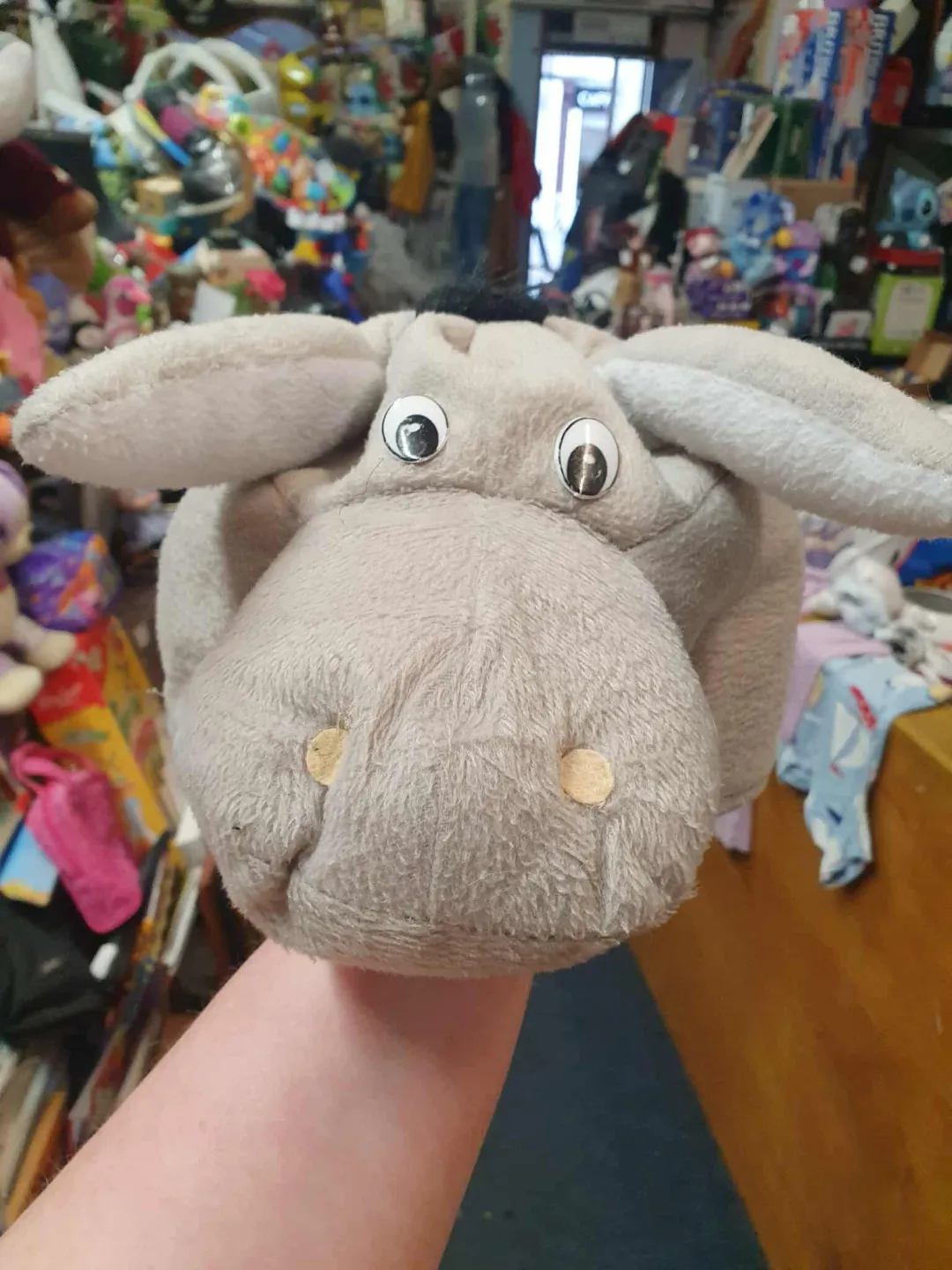 Photo from Jayne's Baby Bank (main page), 16 Dec 2025: Sammy said she's found a Donkeys head - apparently someone was looking for one 🙈♻️ I'm not even going to ask - lol