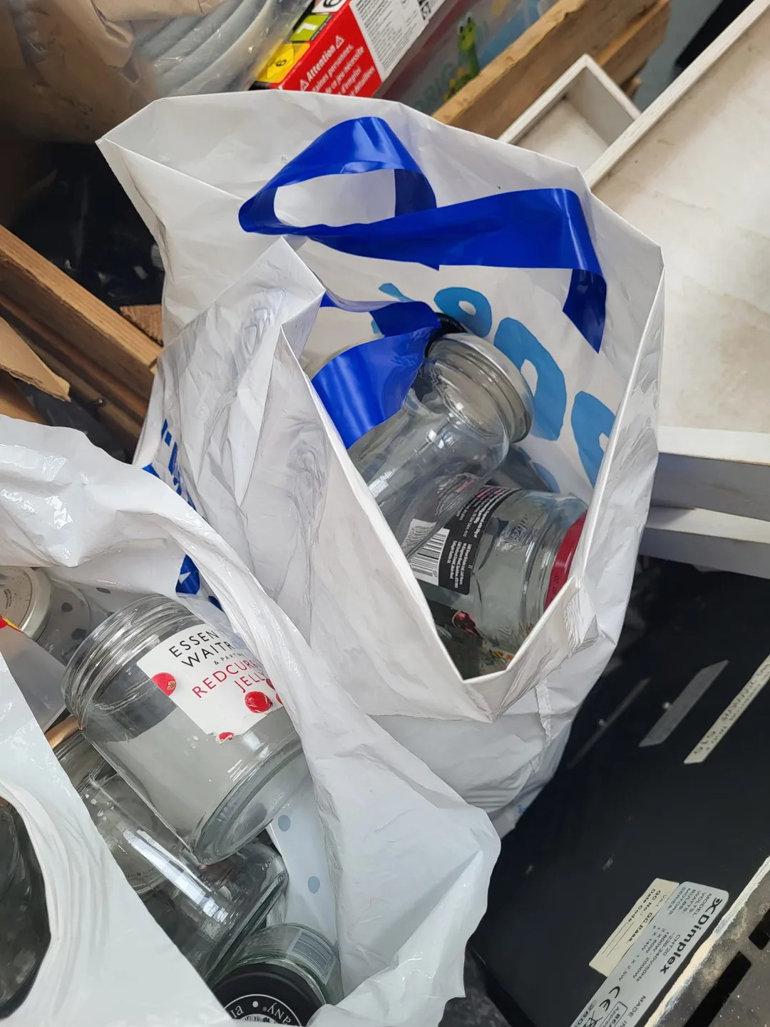 Photo from Jayne's Baby Bank (main page), 13 Jul 2024: Susan Ennis one of our volunteers who works from home has been collecting jars ready for our first Mothers Free Craft Club!!! We are thinkin