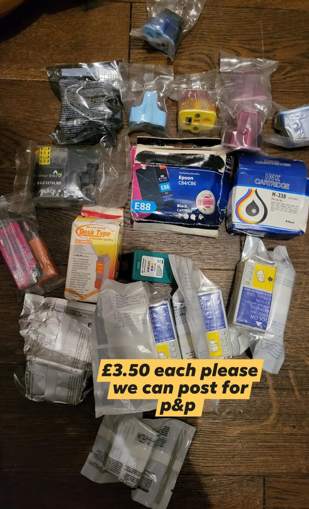Photo from Jayne's Baby Bank (main page), 16 Jan 2026: Unused ink cartridges priced and used cartridges sent off. Please keep all your ink cartridges for us please - drop to any shop OR supporter