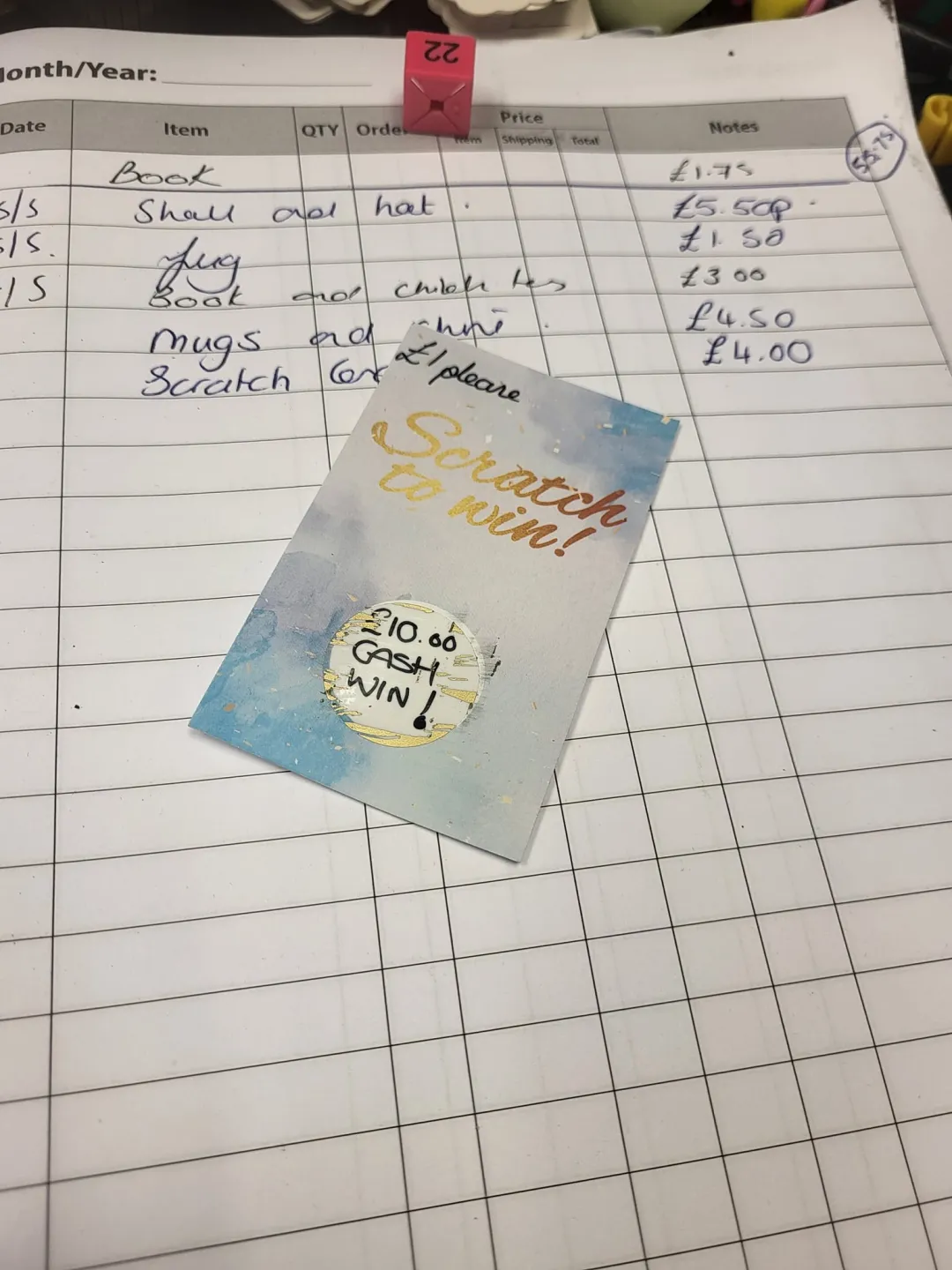 Photo from Jayne's Baby Bank (main page), 15 May 2024: Yeah! Customer just had £10 cash win on a scratch card! All proceeds go towards nappies !