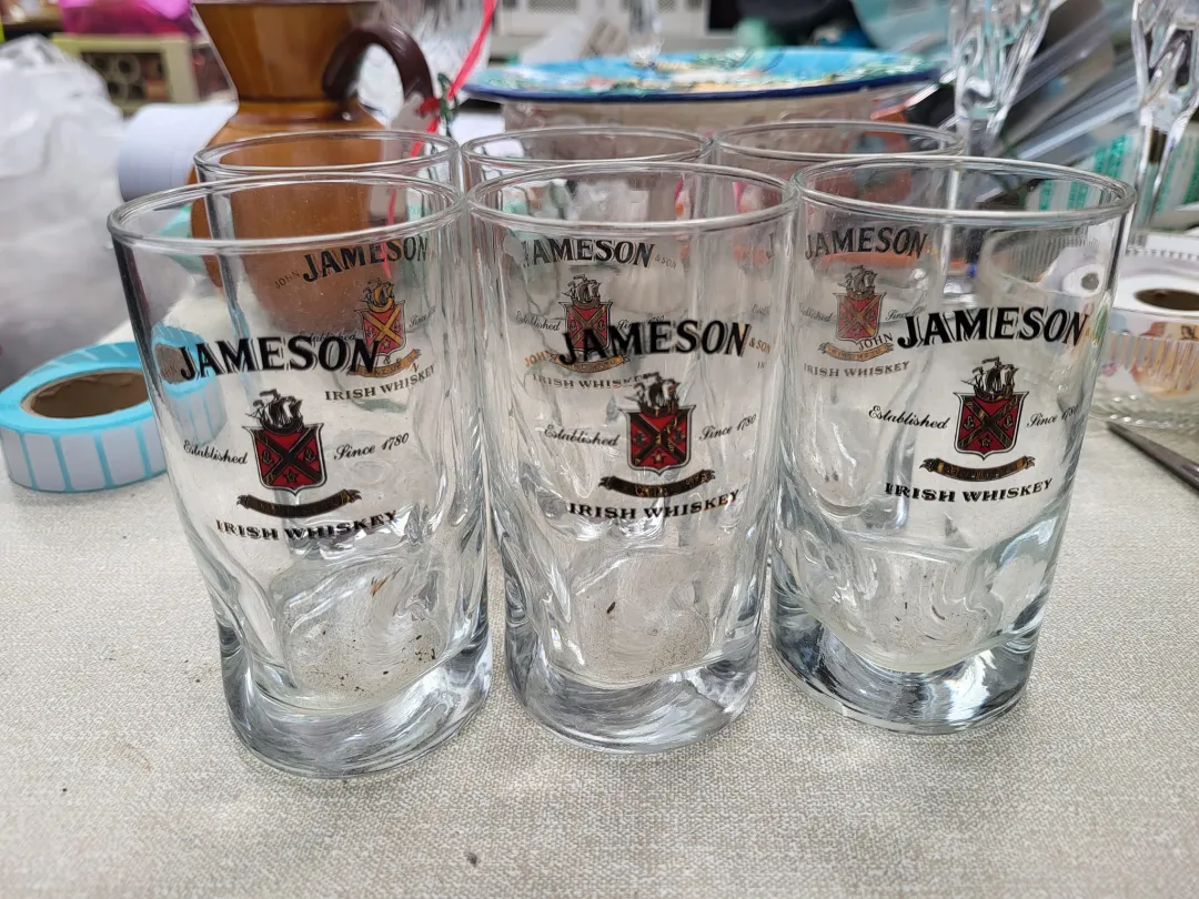 Photo from Jayne's Baby Bank (main page), 9 May 2024: 6 beautiful James on whiskey glasses £10 for the set please Donation centre