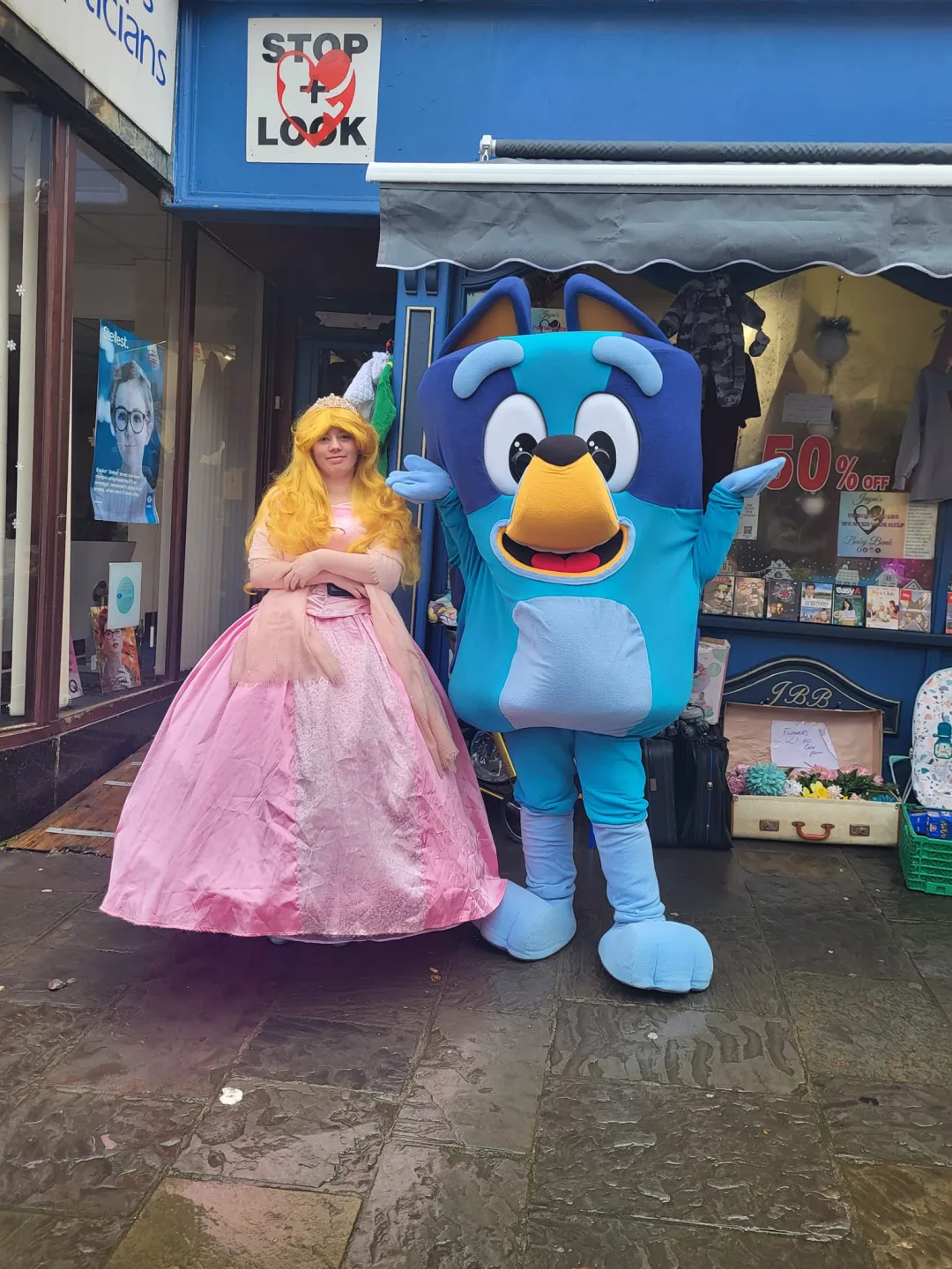 Photo from Jayne's Baby Bank (main page), 30 Nov 2024: Bluey and and Princess Aurora have arrived!