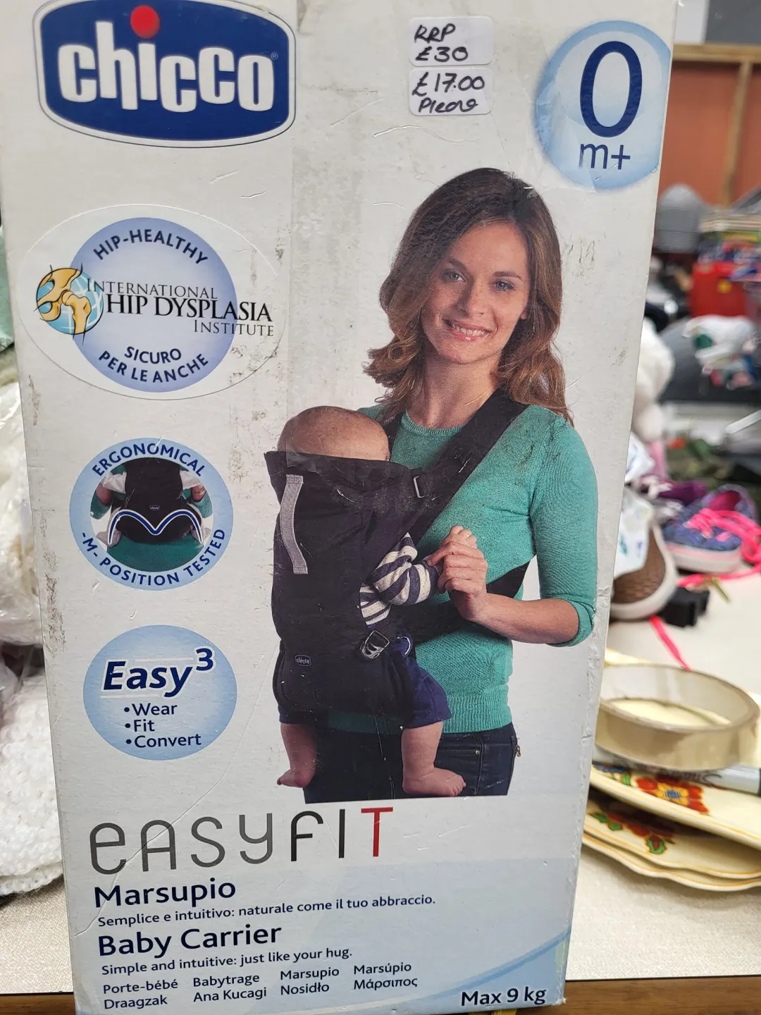 Photo from Jayne's Baby Bank (main page), 23 May 2024: Brand new Baby carrier in packaging £17 please.