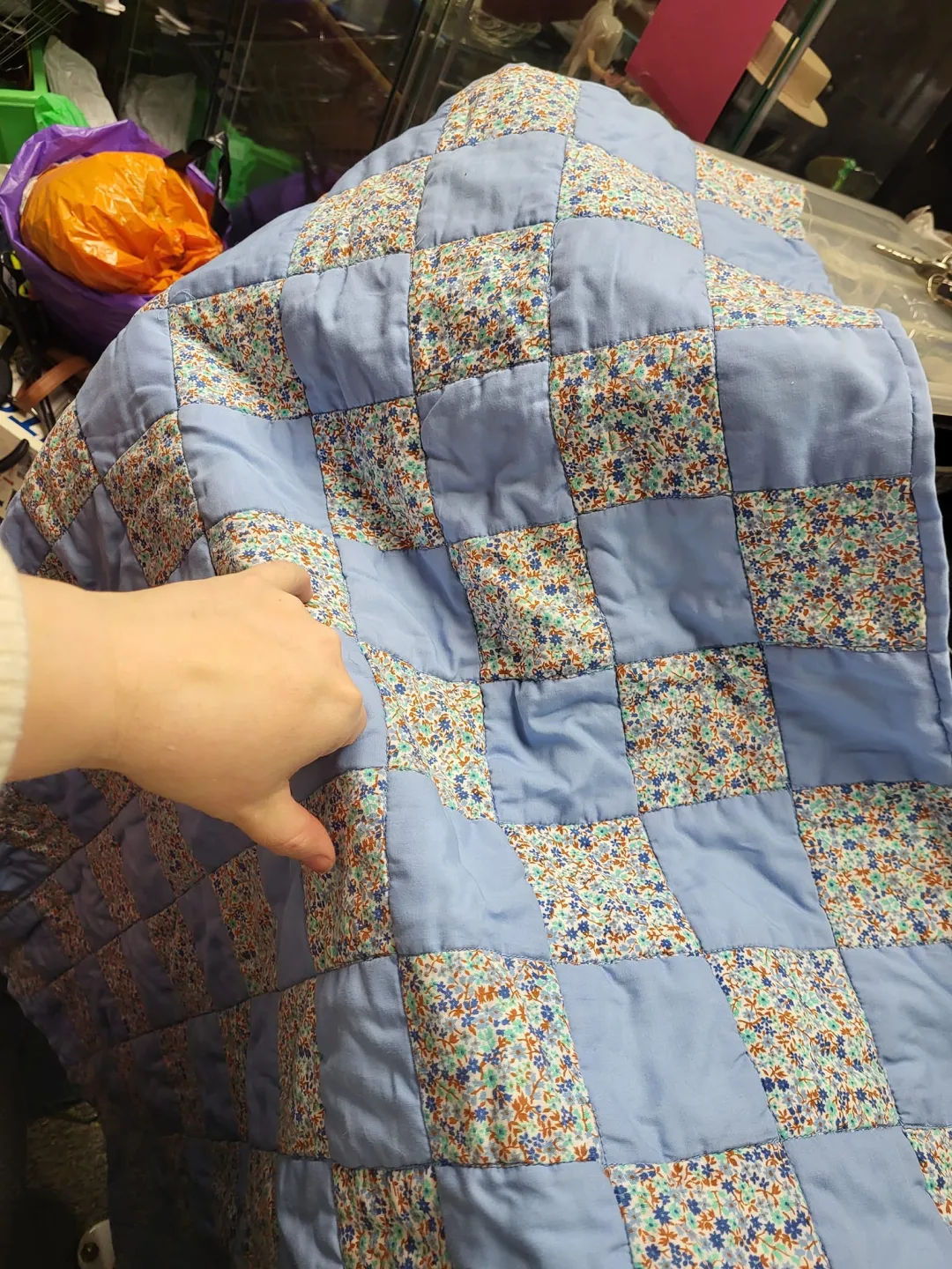 Photo from Jayne's Baby Bank (main page), 15 Jan 2024: Patch work toddler blankets donated from Viv Smith . We can take this type too please and volunteers can take sheets to make them if require