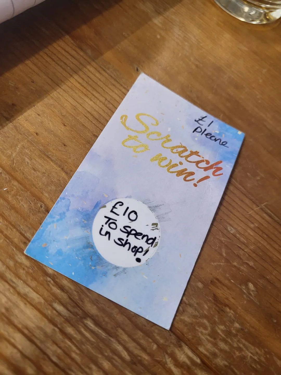 Photo from Jayne's Baby Bank (main page), 25 Sep 2024: We have had a lady win £10 shop credit on a scratch card! Well done Karen!