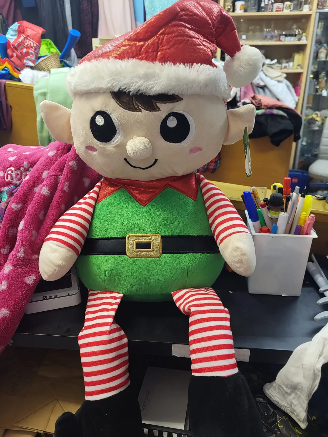 Photo from Jayne's Baby Bank (main page), 14 Aug 2024: Free raffle for the children. Guess the age of the elf 1-99 years. Must be collected within 5 days please of winning. 1 number per family pl