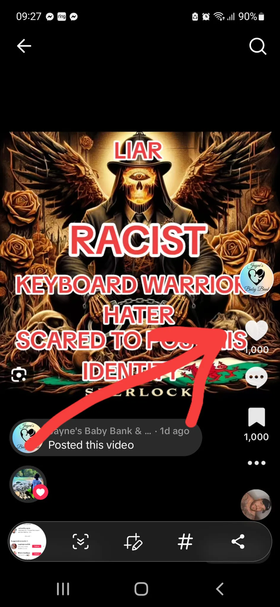 Photo from Jayne's Baby Bank (main page), 26 Jul 2024: My online stalker has been very unpopular over the last 24 hours. No good deleting the bots everyone can see you are a racist. And we have p