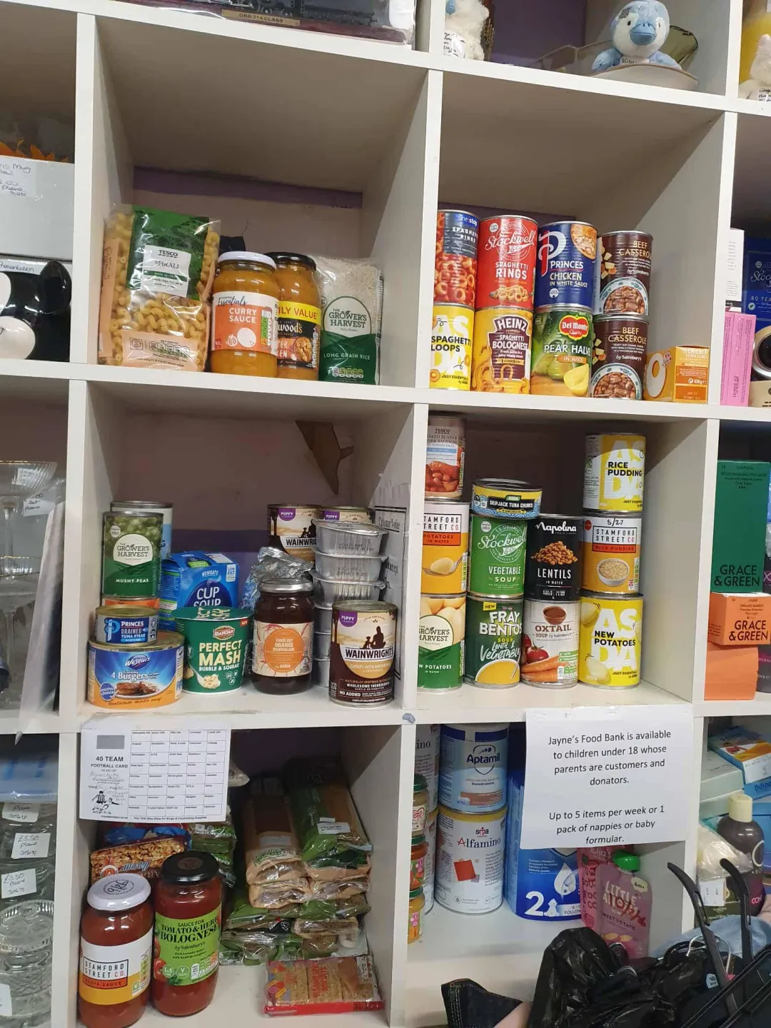 Photo from Jayne's Baby Bank (main page), 26 Nov 2025: Pontypool staff have done a 5 items top up shop restock and checked what was left and we have some milks coming up to date if anyone needs t