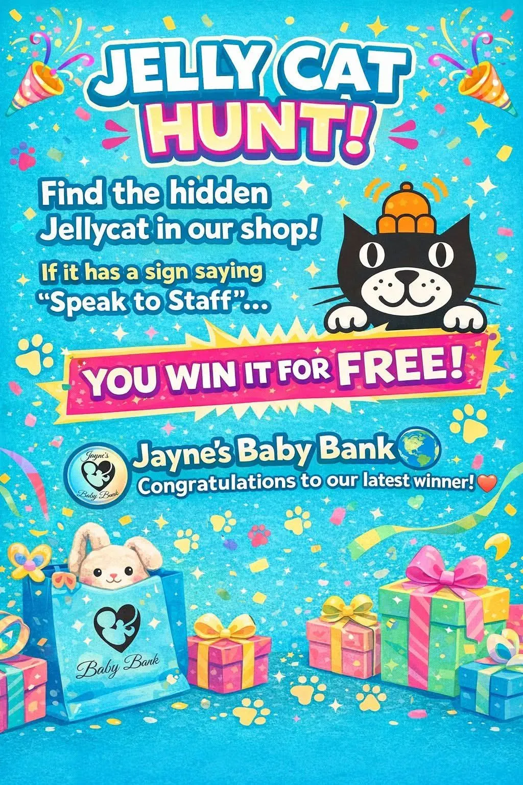 Photo from Jayne's Baby Bank (main page), 27 Feb 2026: In all our shops! Goodluck!