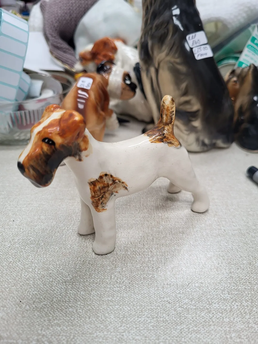 Photo from Jayne's Baby Bank (main page), 8 May 2024: Porcelain Vintage Airedale Terrier Figurine £15 please Dc