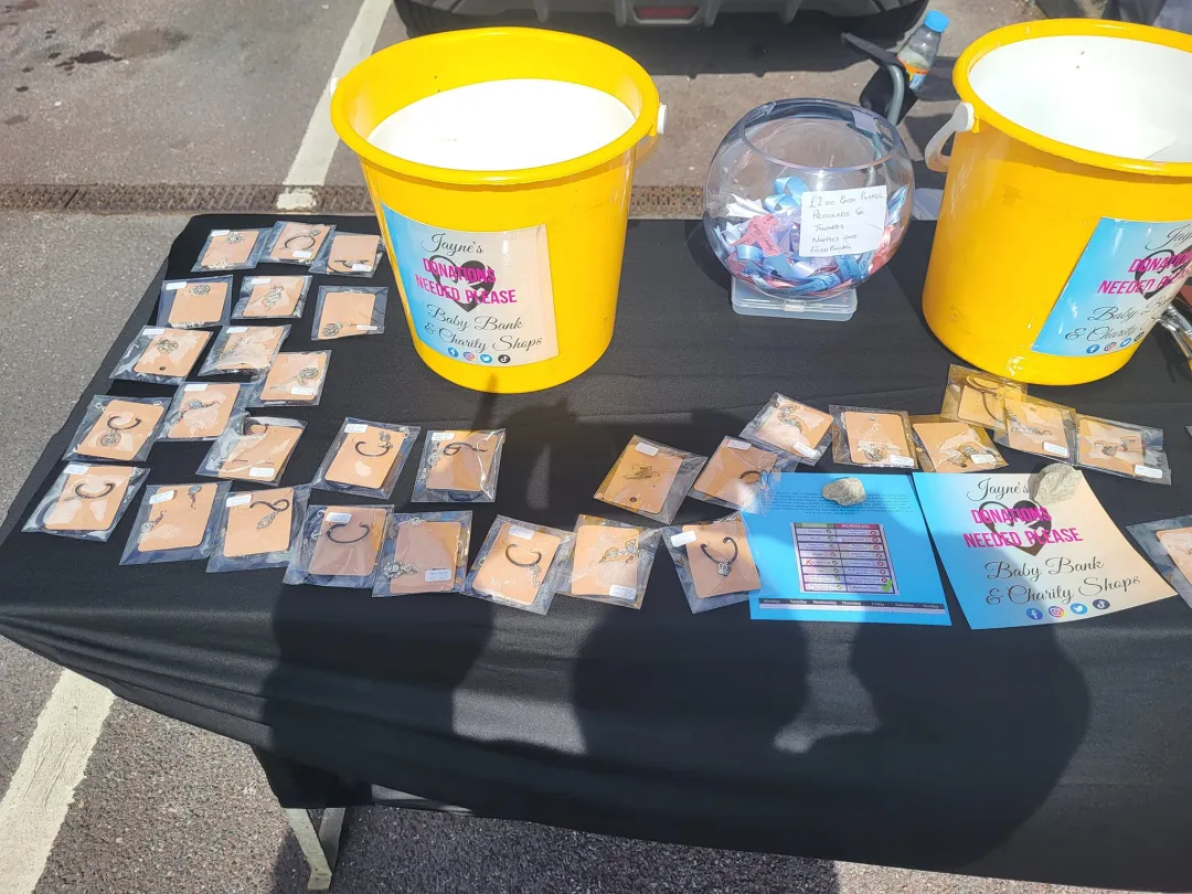 Photo from Jayne's Baby Bank (main page), 14 Apr 2024: We made £43 . 15 today at morrisons Caerphilly. We met new house clearing contacts, new customers and got to talk to customers about what we