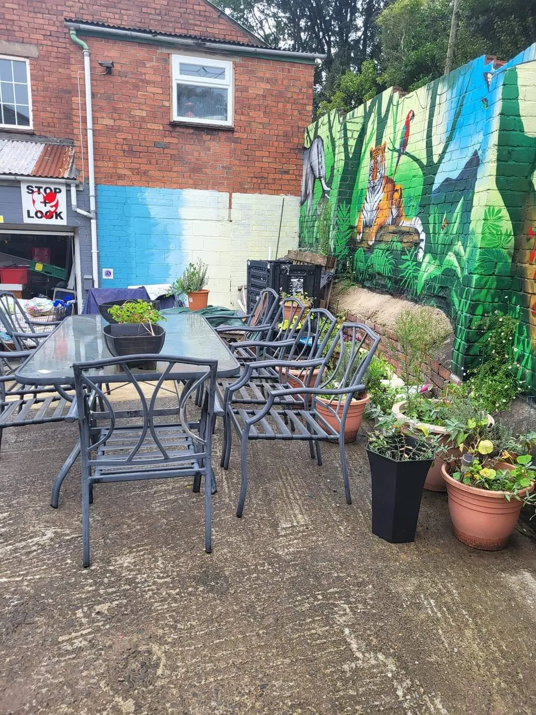 Photo from Jayne's Baby Bank (main page), 20 May 2024: Patio set available with cream cushions £200 please. You will need a van we don't deliver. I purchased it for Risca shop for customers and s