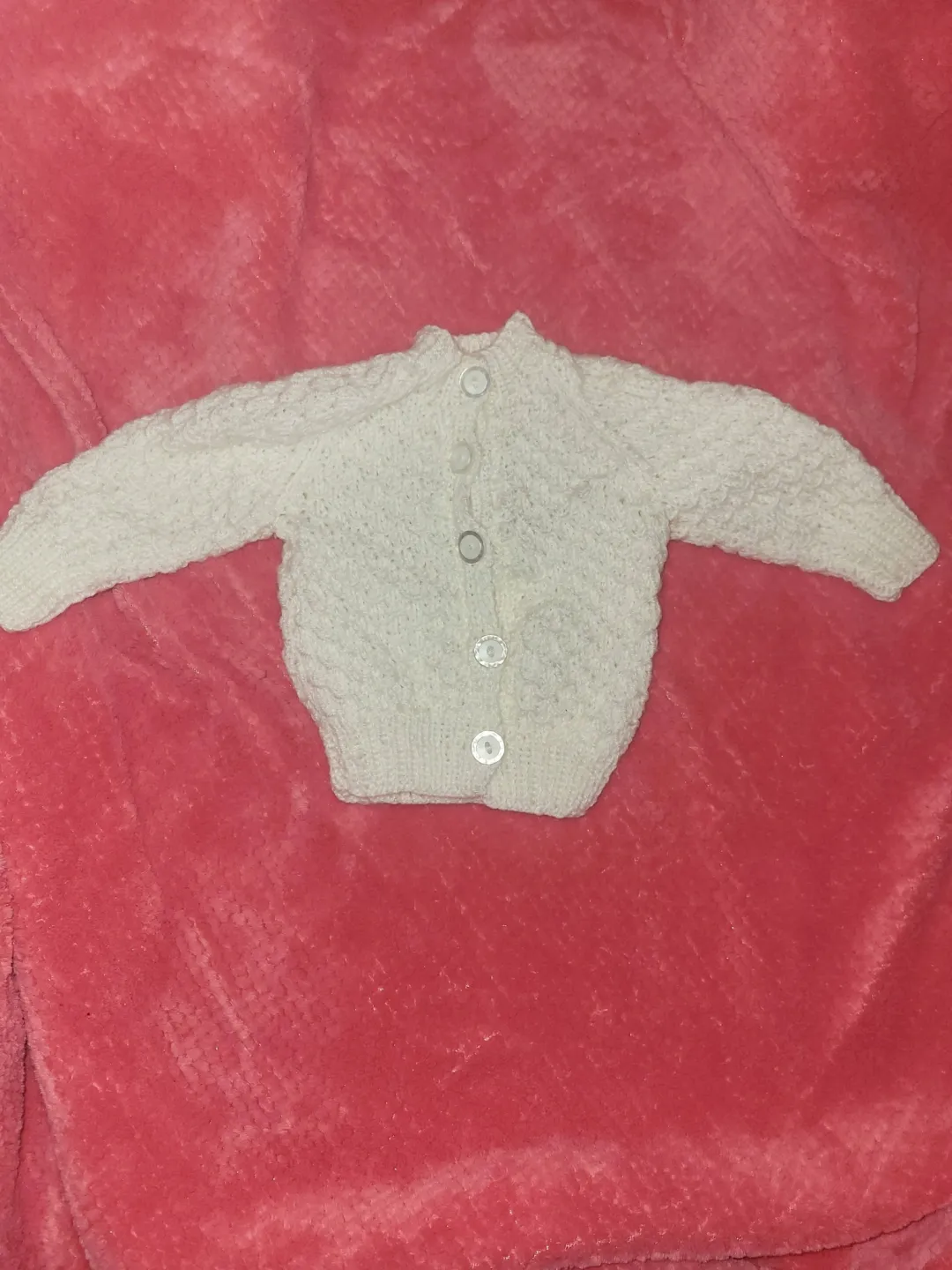 Photo from Jayne's Baby Bank (main page), 16 Dec 2025: Hand knitted by the ladies in the nursing homes for fundraising no sizes 0- 6 months approximately £5 each Yes we can post for recorded post