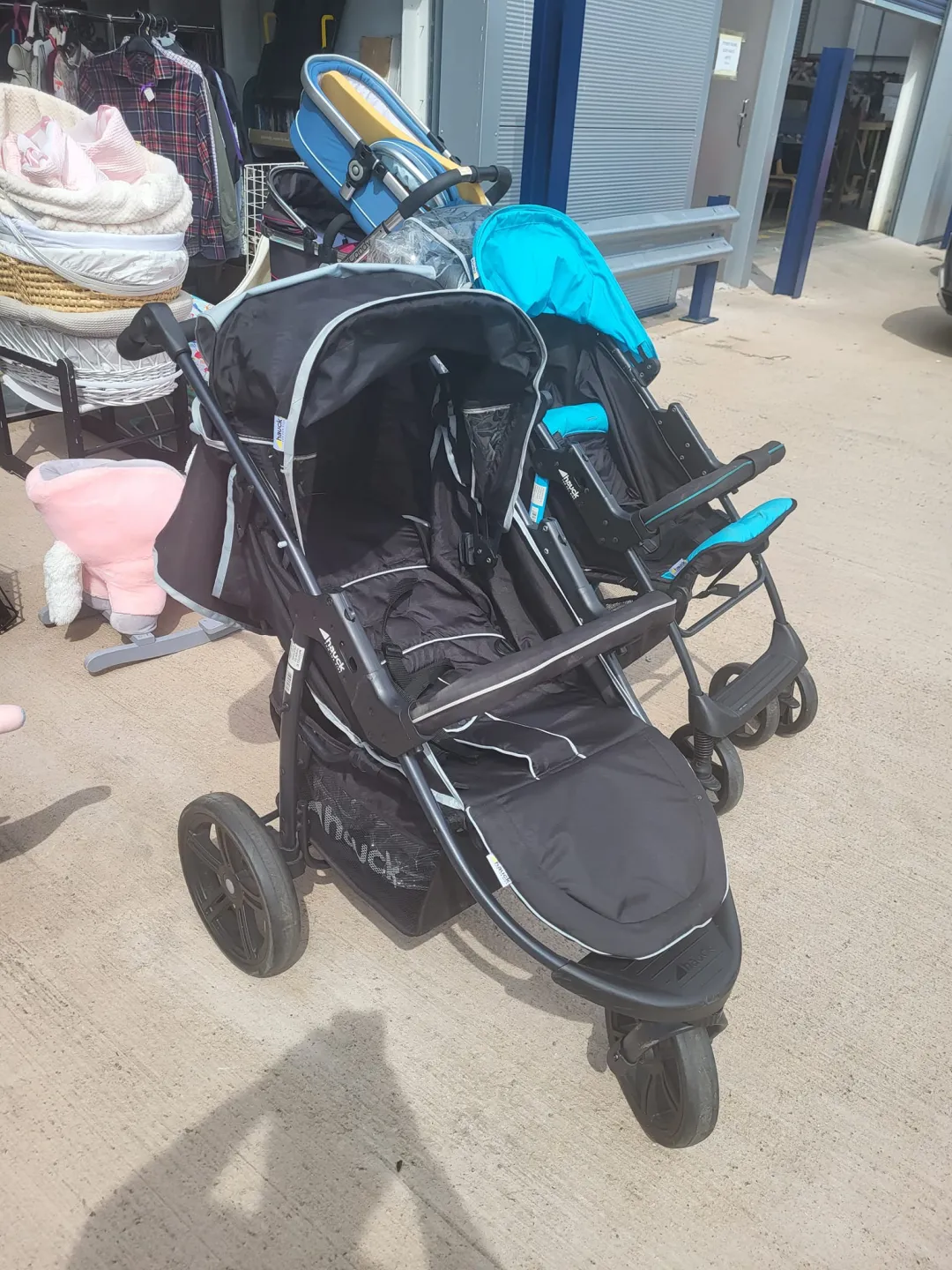 Photo from Jayne's Baby Bank (main page), 3 Jun 2024: All prams £20 today to clear 1 pram left in Blackwood black mother care one £10 Moses baskets 50p each no stands left