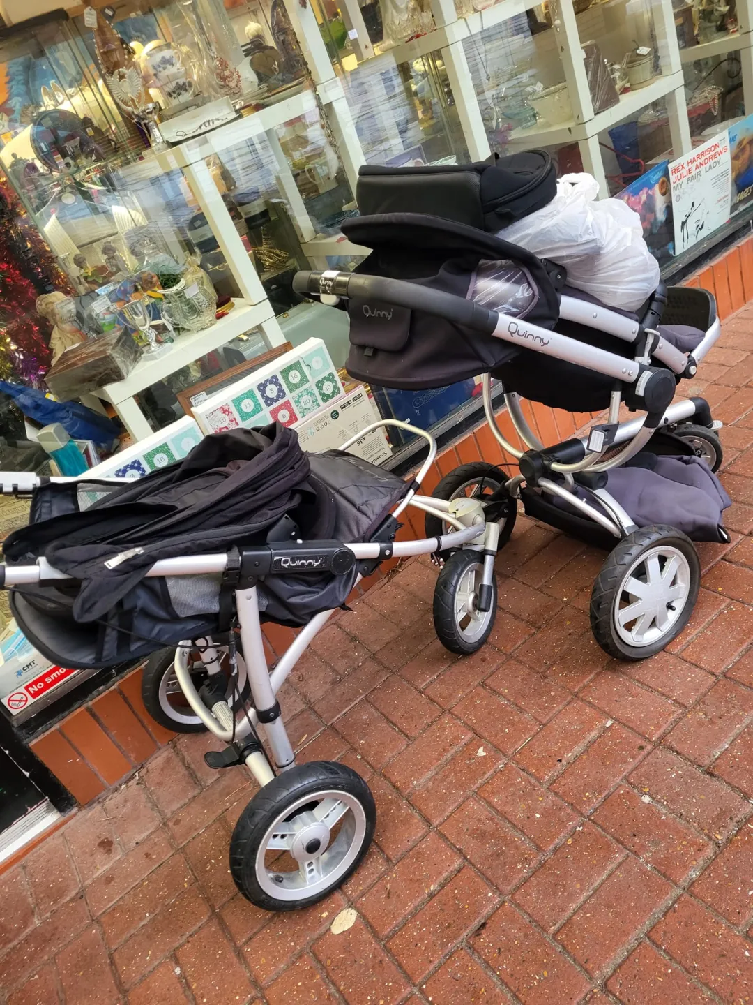 Photo from Jayne's Baby Bank (main page), 28 Feb 2024: Pink £60 please Blue one £20 please Both at the donation centre Quinny with full kit SOLD Quinny without accessories £10 please STILL AVAILA