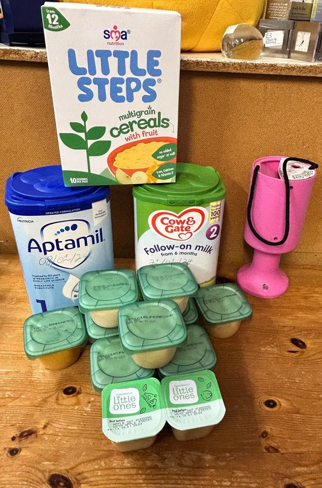 Photo from Jayne's Baby Bank (main page), 9 Dec 2023: These need rehousing please from Pontypool shop. It's 1 milk per house hold. And the other items can be spit between 2 more households pleas