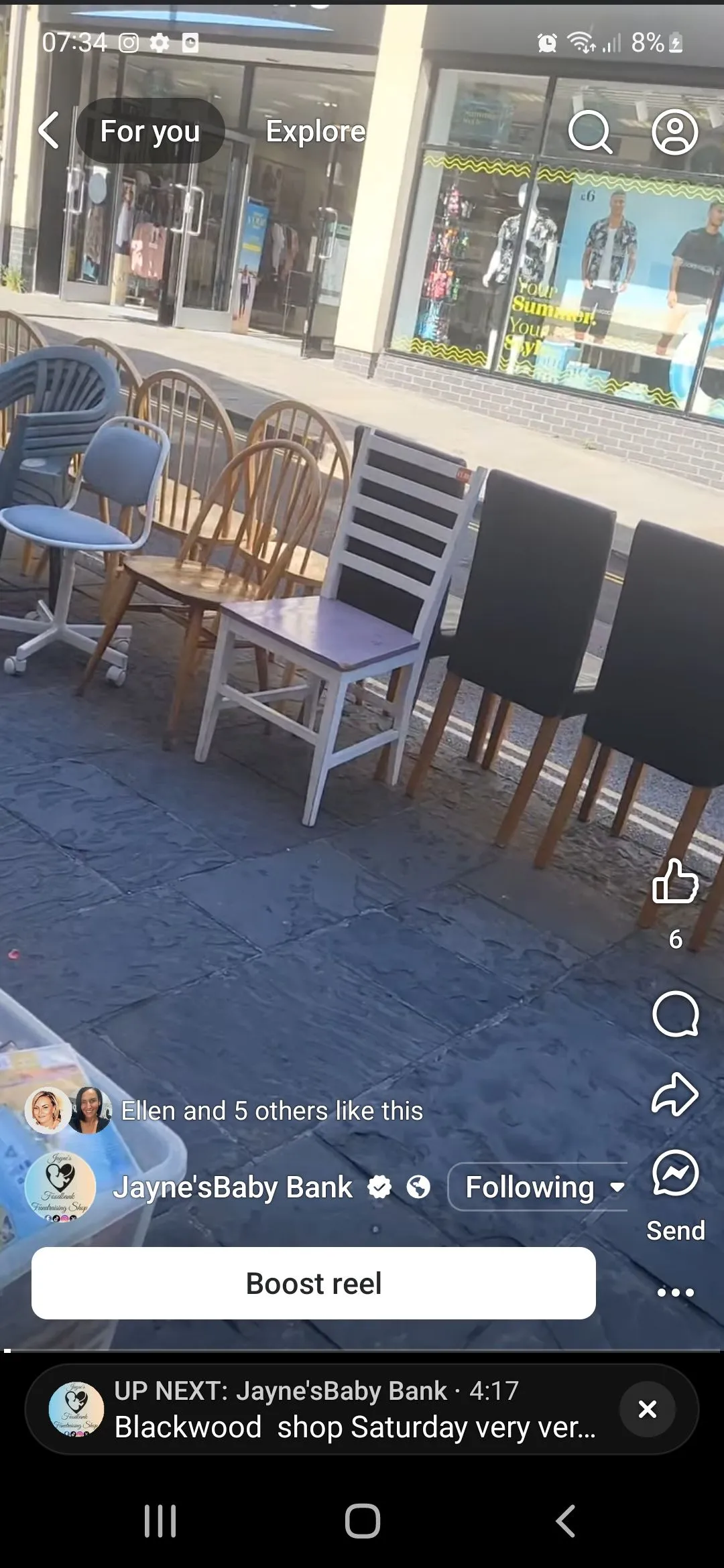 Photo from Jayne's Baby Bank (main page), 13 Jul 2025: Chairs leather SOLD PINE SET SOLD TWO SINGLE CHAIES £5 EACH PLEASE METAL CHAIR WITH WHEELS £15 PLEASE. CHILRENS SCHOOL CHAIRS £5 EACH PLEAse