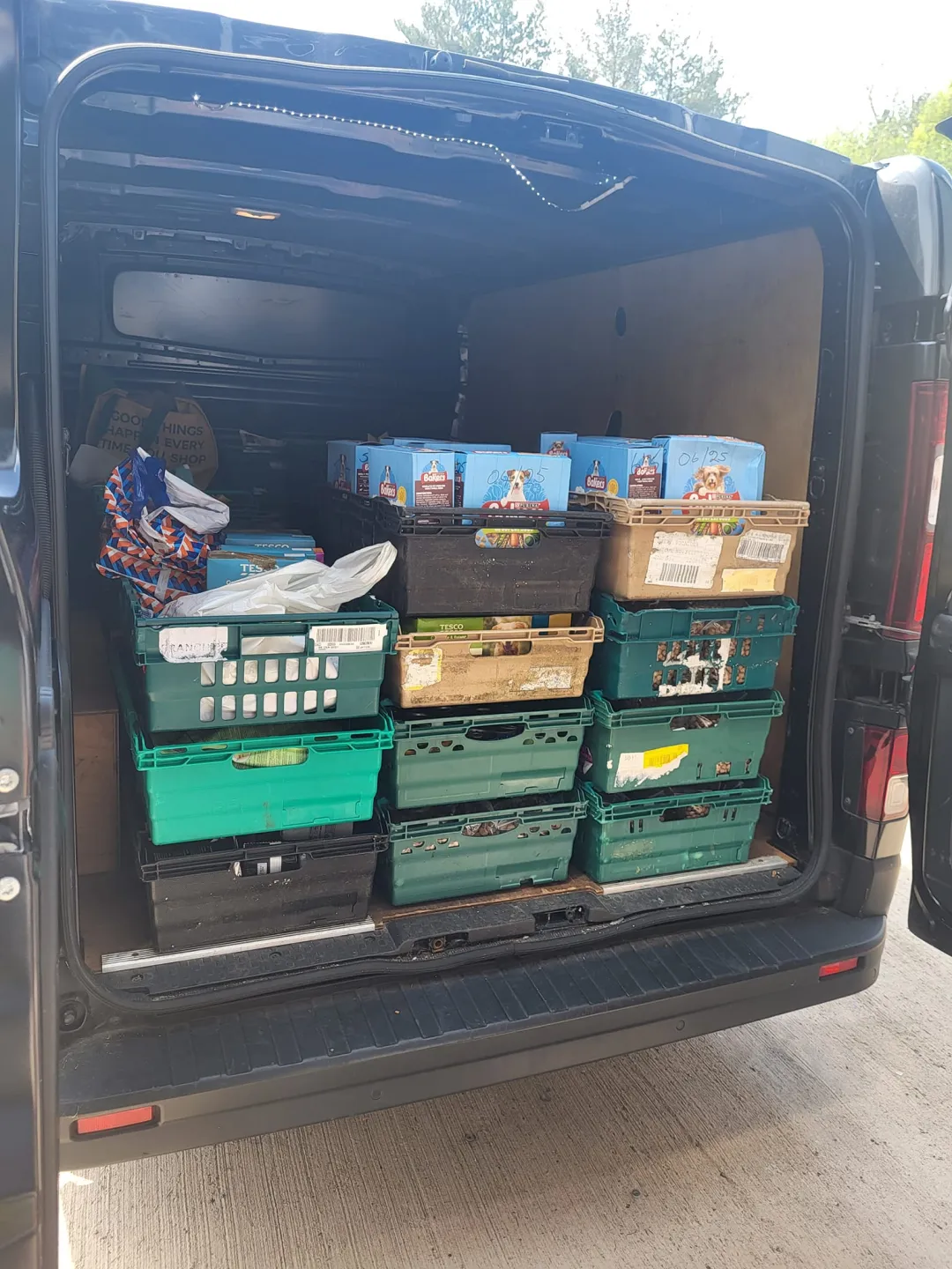 Photo from Jayne's Baby Bank (main page), 7 May 2024: Massive thank you to Ruby and Debi Dogs-Emmett at Pet food bank service for their donation towards helping out our families with pet food. D
