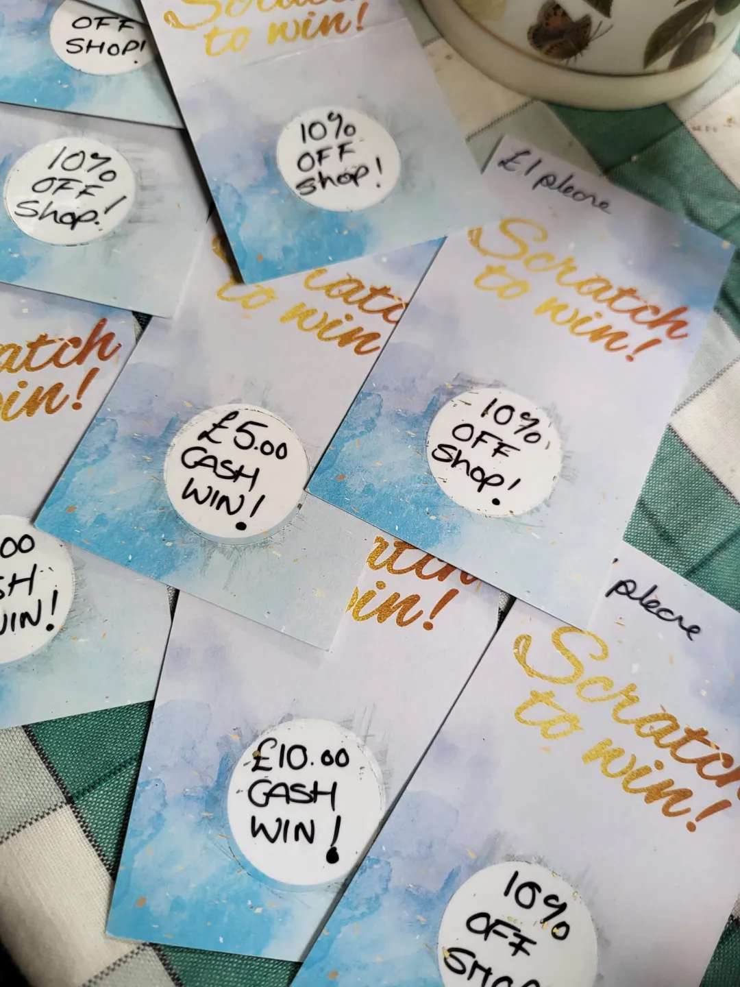 Photo from Jayne's Baby Bank (main page), 7 Jul 2024: We are going to start the the scratch cards again as Alison Line sold the majority 50 in Blackwood shop as well as the other staff! Well don