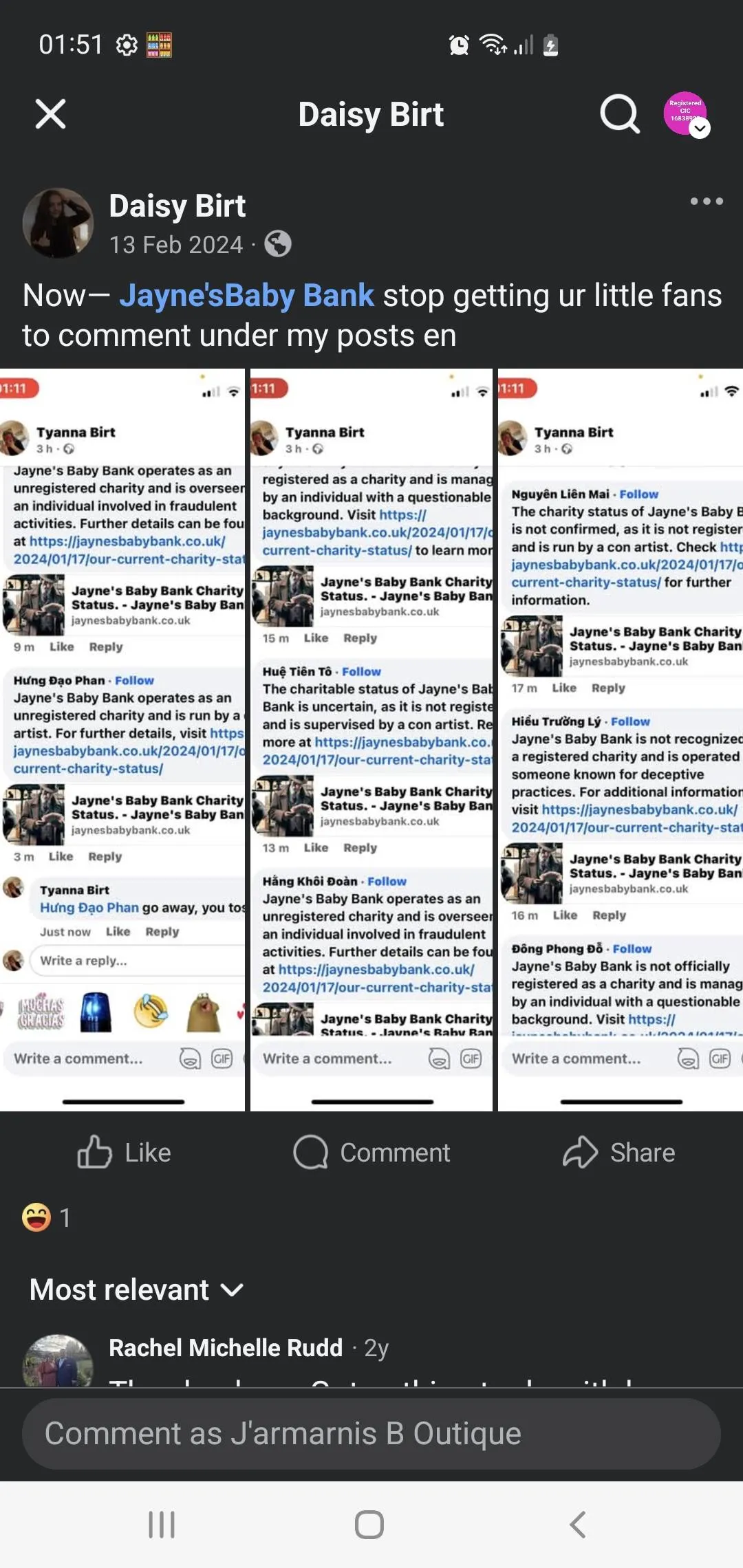 Photo from Jayne's Baby Bank STALKERS & HATERS Exposed, 3 Nov 2025